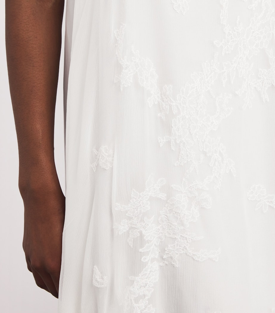 Silk Crepe Valerie Maxi Dress WHITE/WHITE Image 5