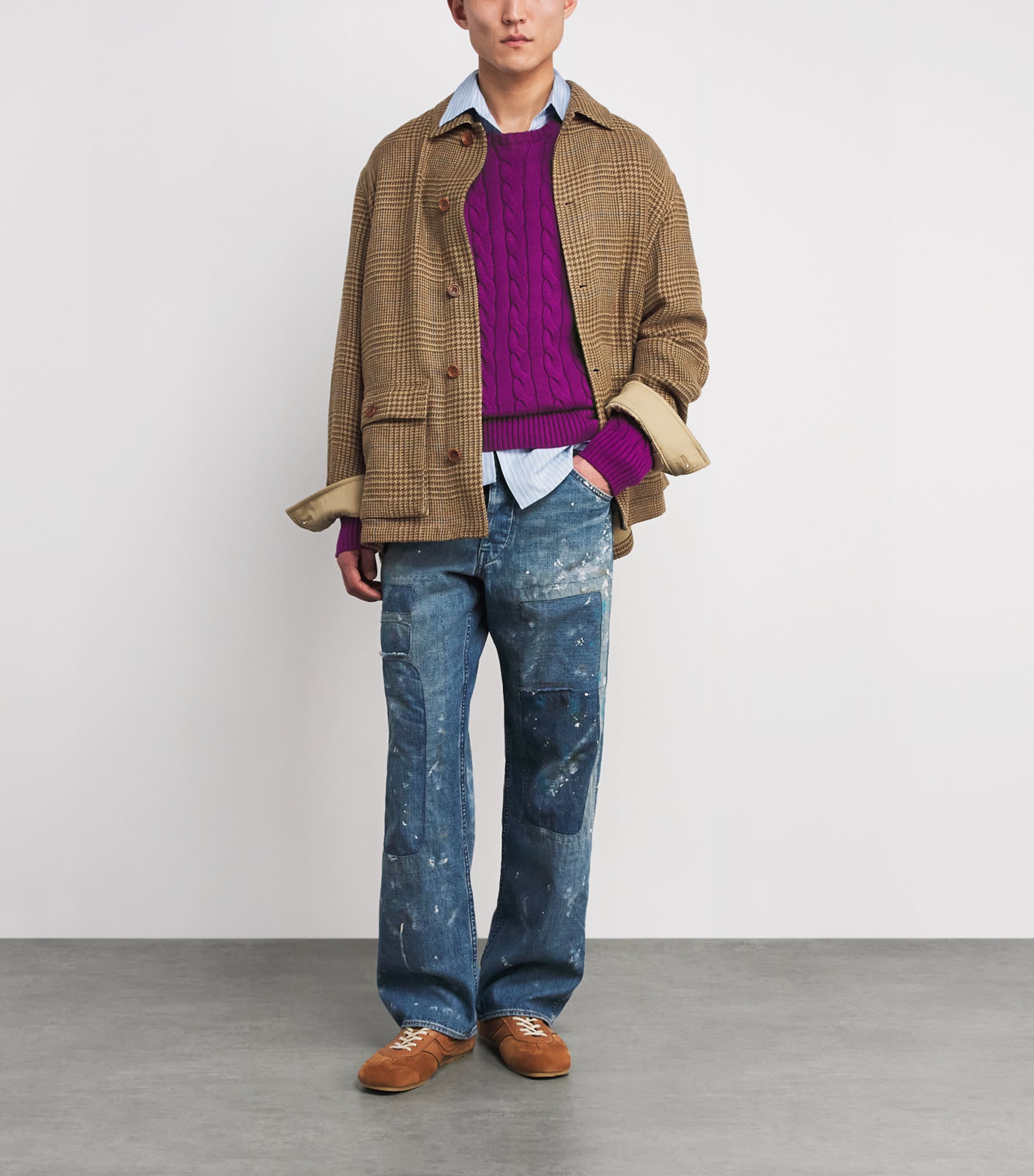 Cotton Cable-Knit Sweater PURPLE DAWN Image 2