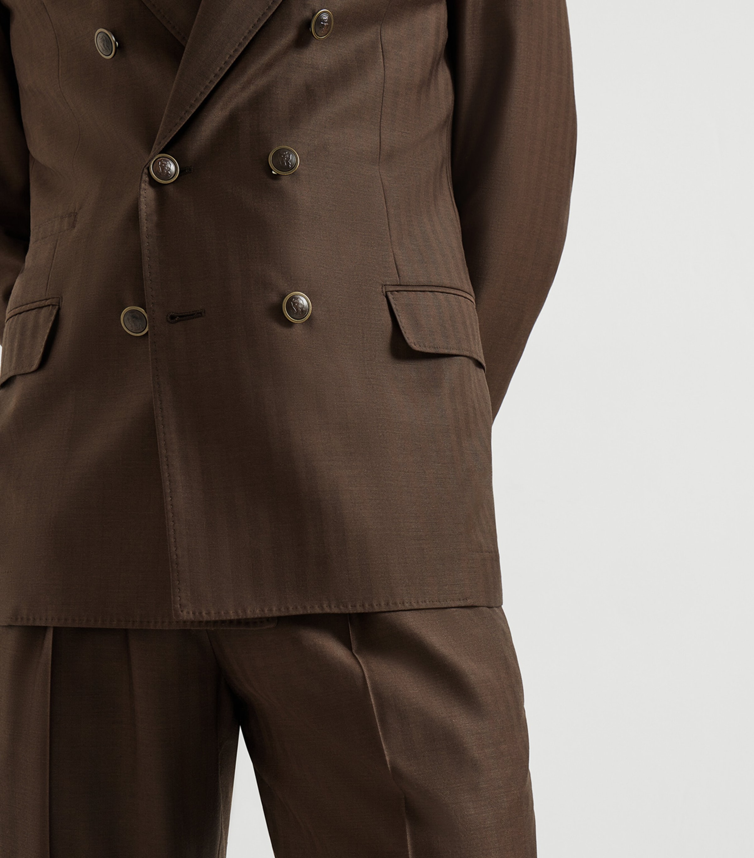 Brunello Cucinelli Mens Virgin Wool-Cashmere Leisure Two-Piece Suit Image 5