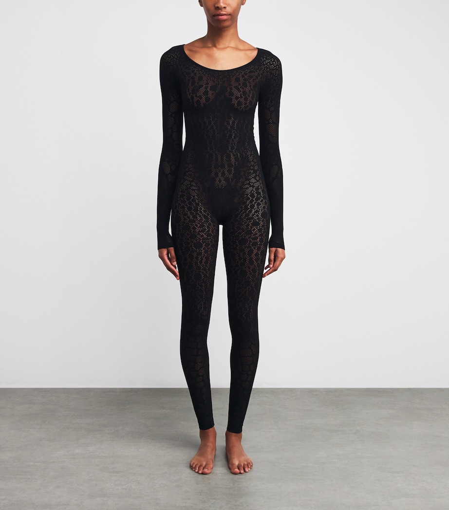 Reptile Net Catsuit 7005 BLACK Image 3