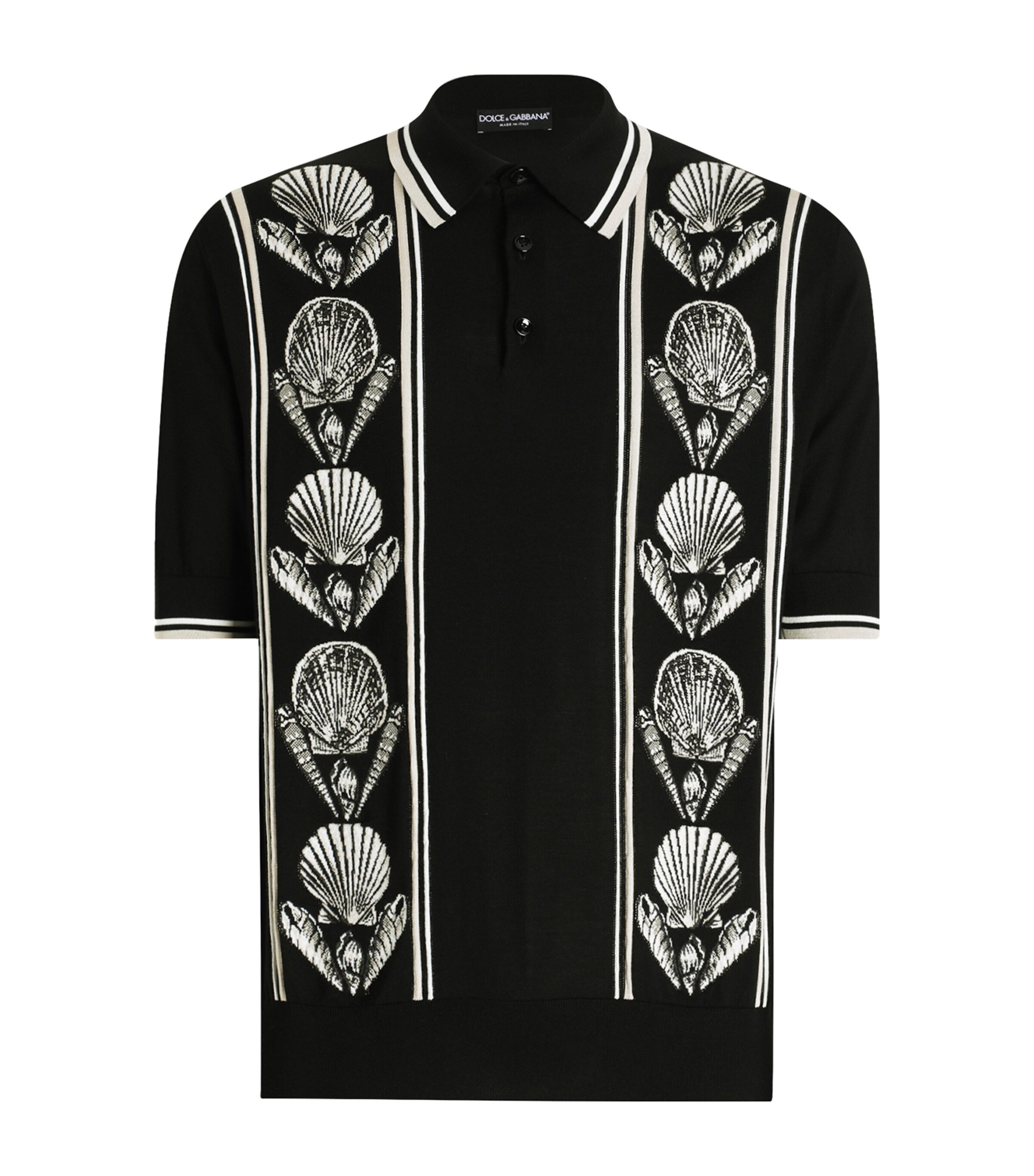 Dolce&Gabbana Multi Silk Shell Print Polo Shirt | Harrods US