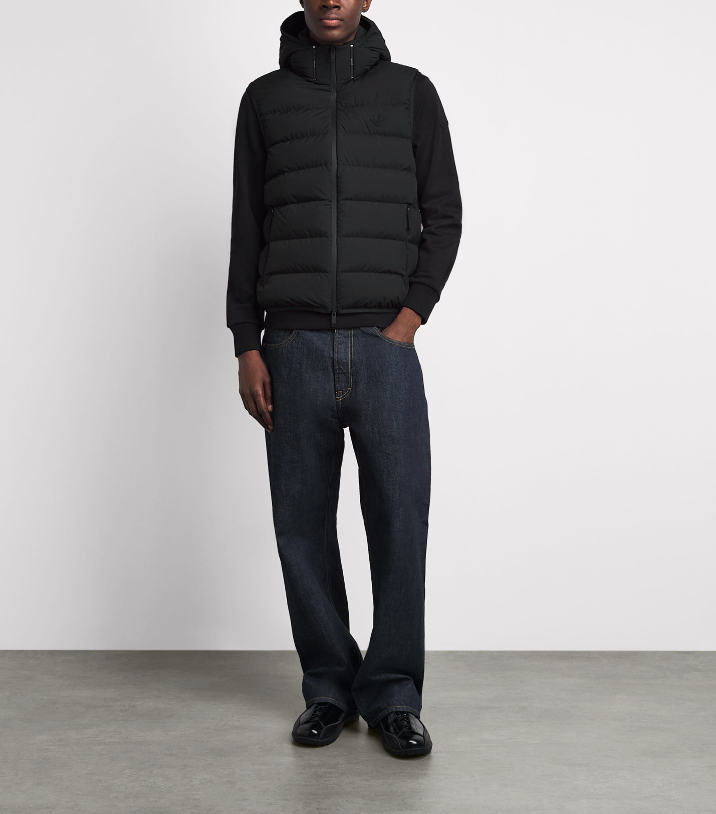 Moncler Mens Down Hooded Arinella Gilet Image 2