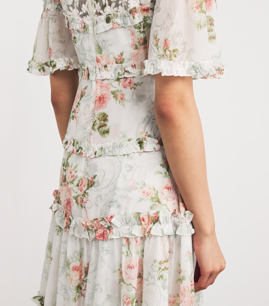 Chiffon Madame Rose Carla Maxi Dress MOONSHINE Image 4
