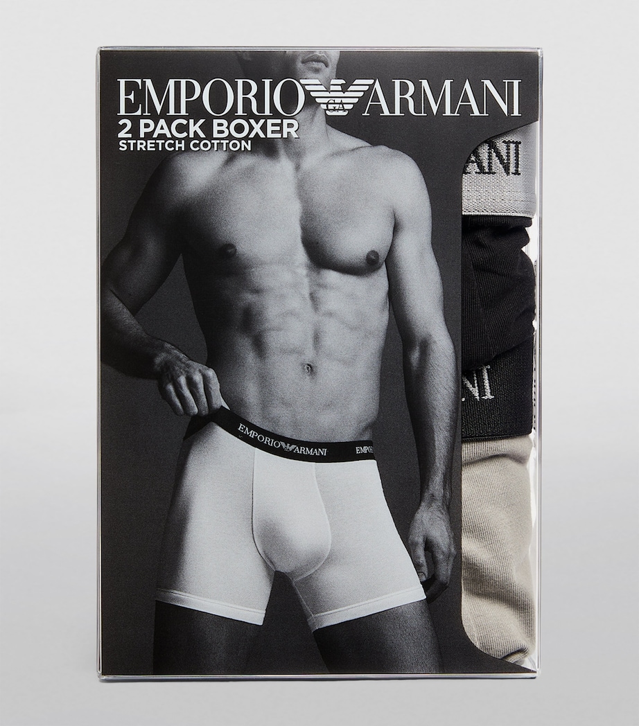 Stretch-Cotton Boxer Briefs (Pack of 2) 03320 BLK/GRY Image 4