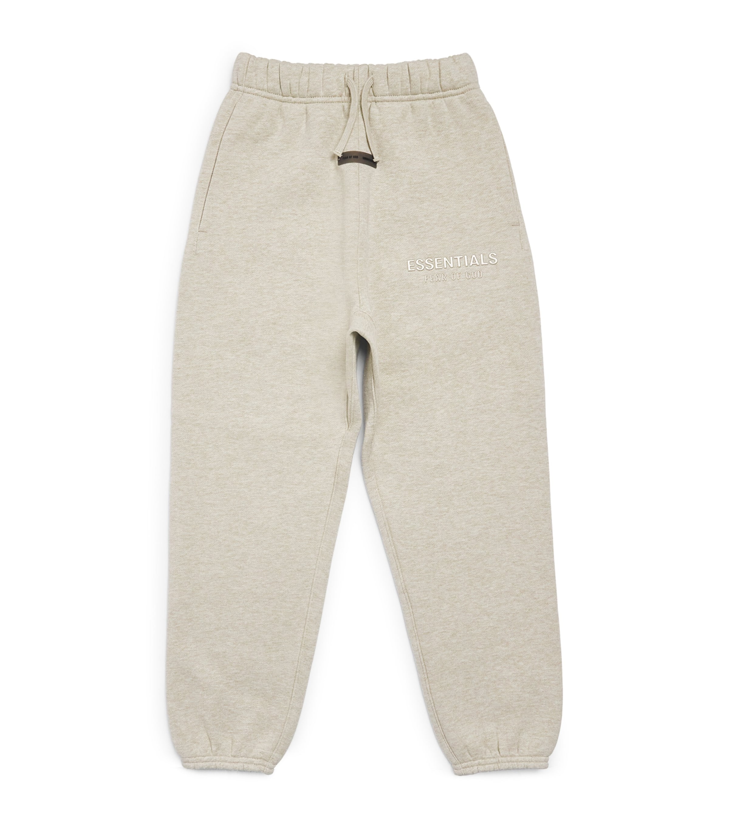 FEAR OF GOD ESSENTIALS KIDS Logo Sweatpants (8-12 Years) Heather Stone Image 1