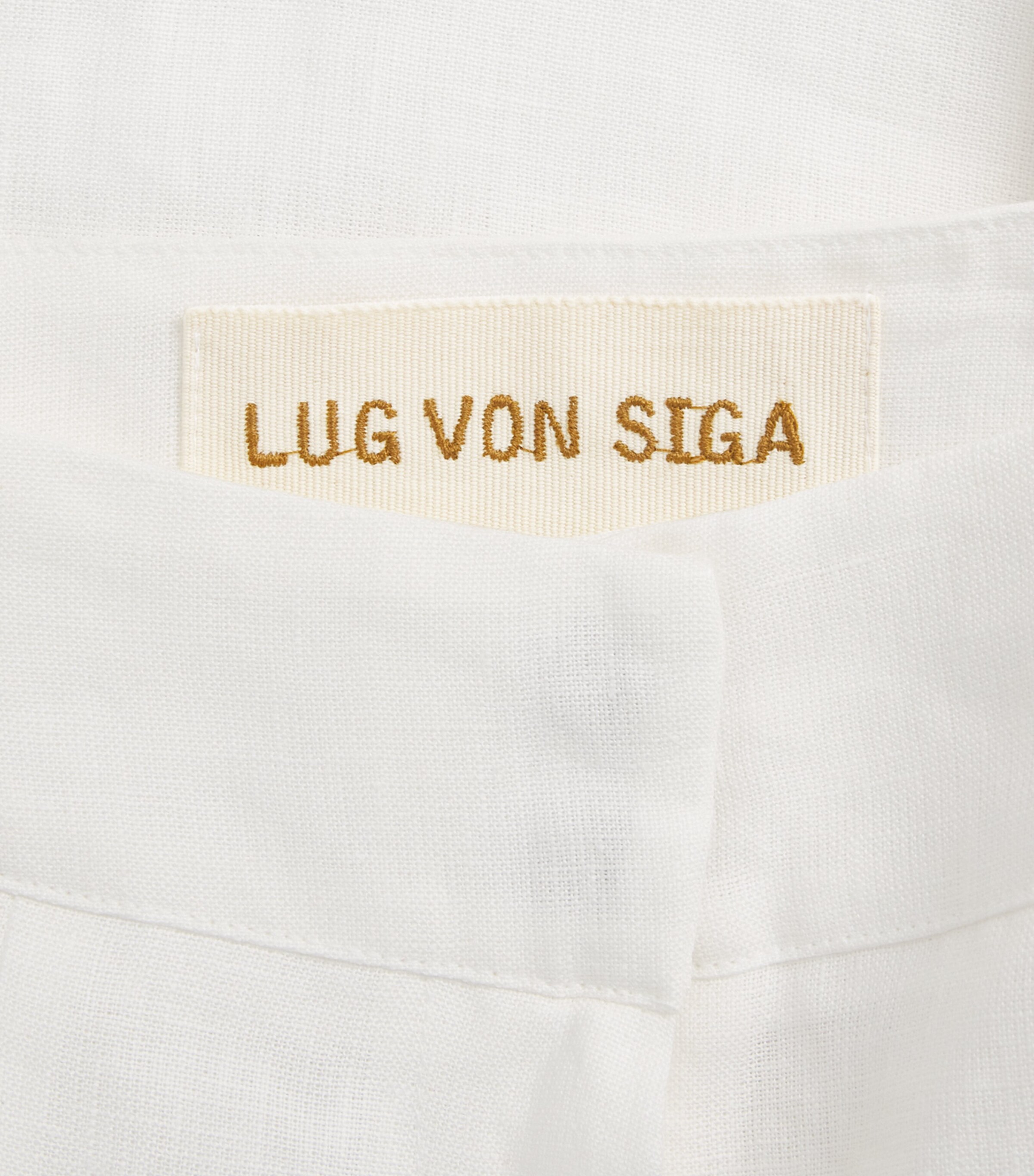 LUG VON SIGA Womens Linen Maria Wide-Leg Trousers Offwhite Image 6