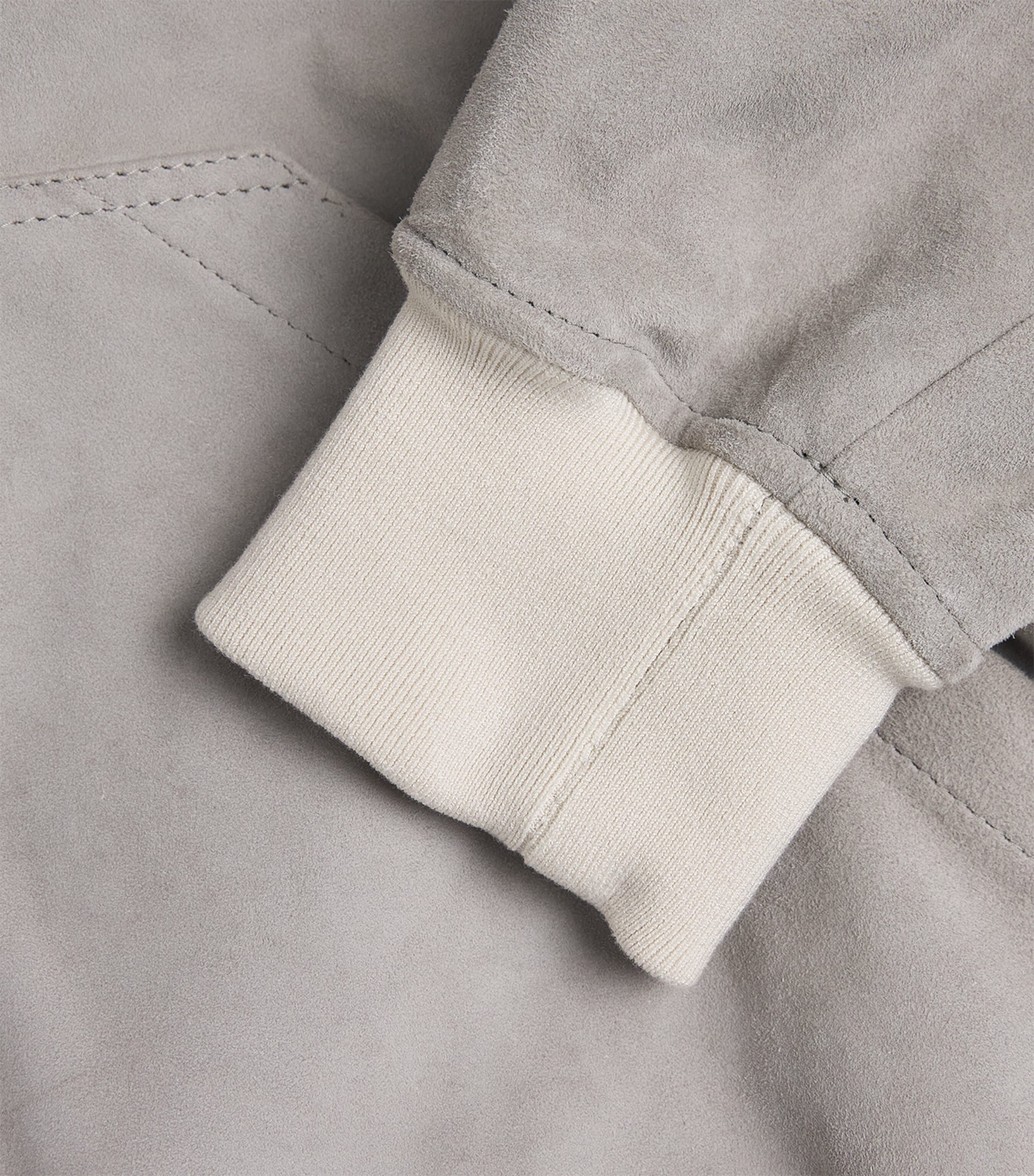 Suede Giubbino Capuccio Jacket BLU Image 5