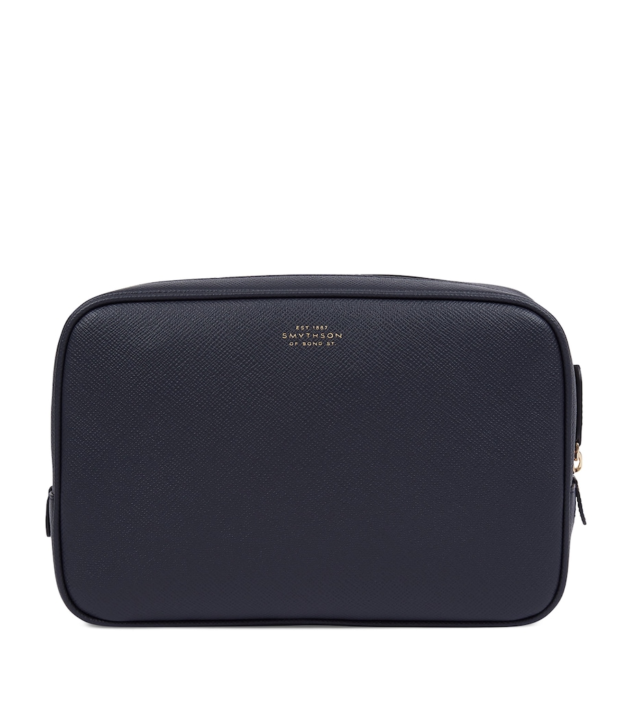 Panama Leather Tech Organiser Pouch NAVY Image 1