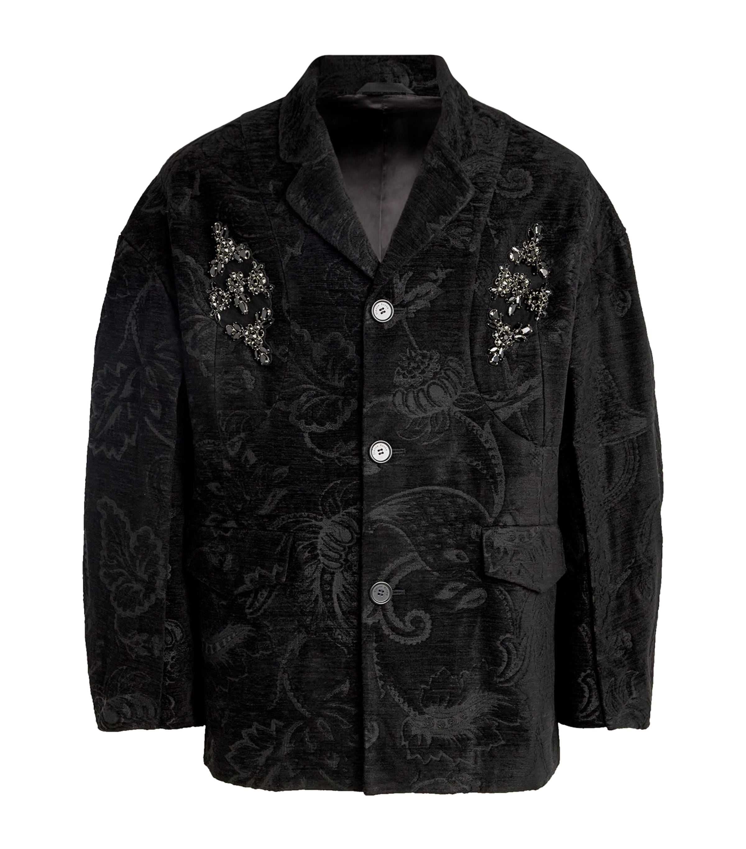 Simone Rocha Embellished Armour Jacket In Black