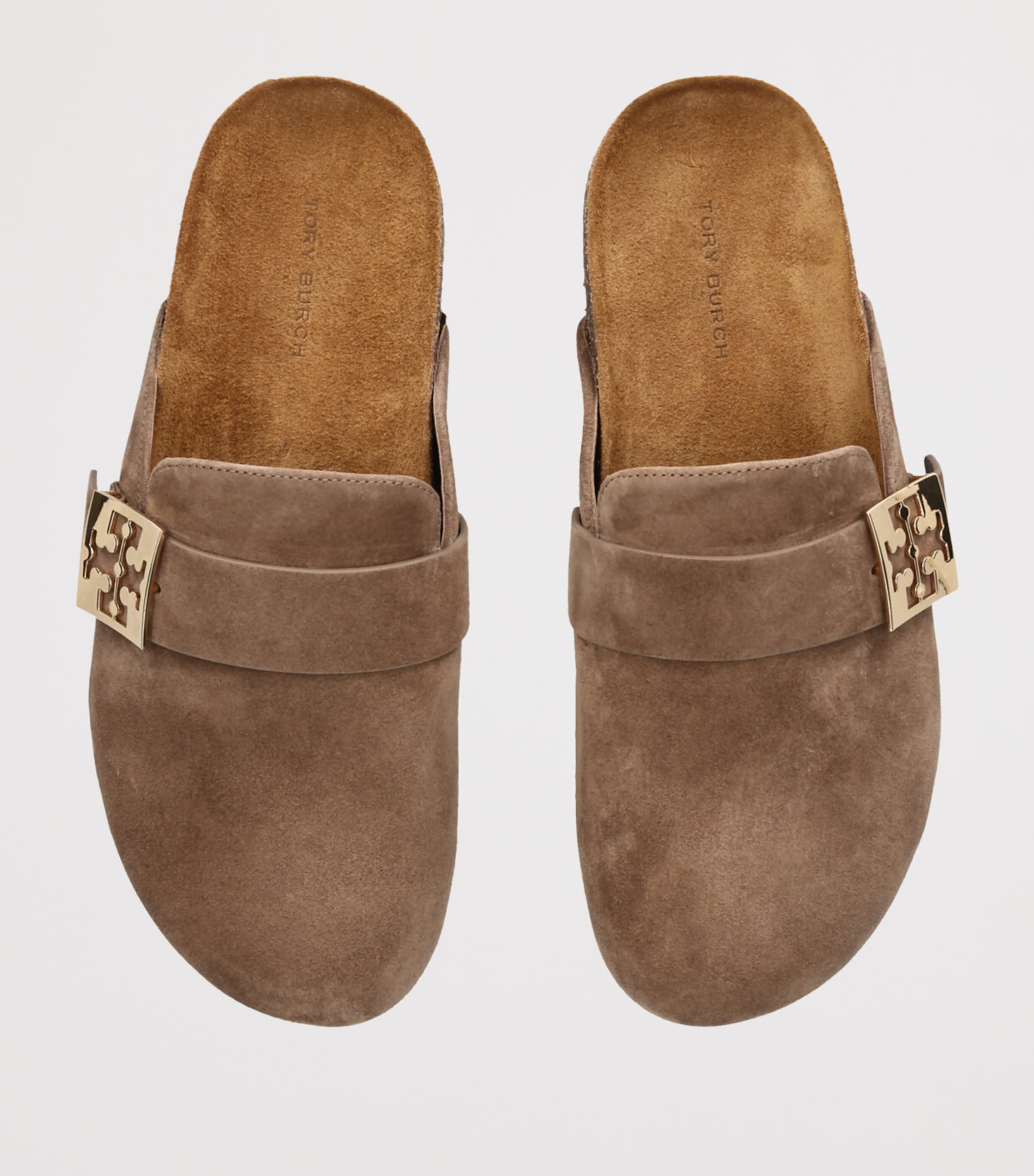 Tory Burch Beige Suede Mellow Mules | Harrods US