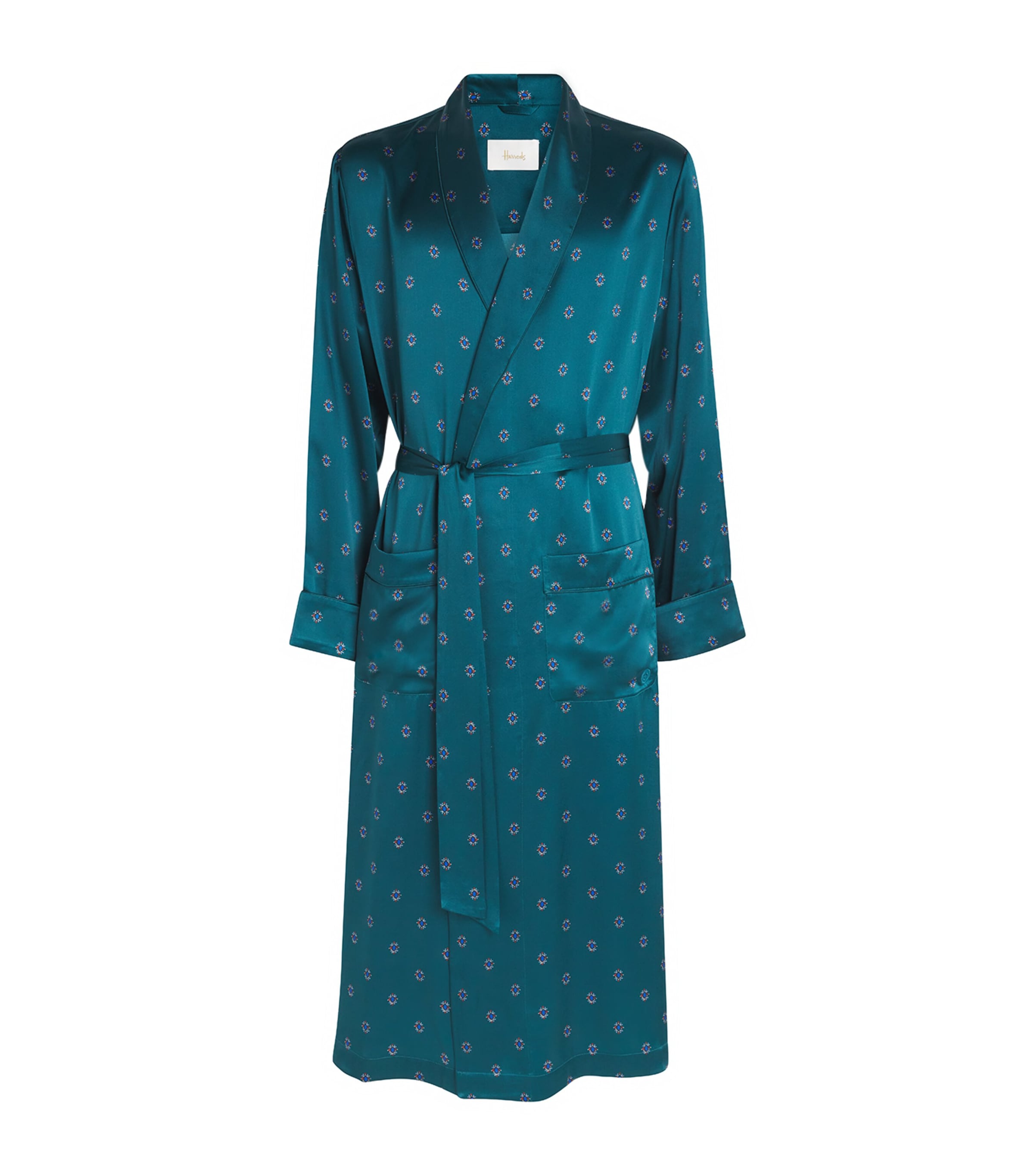 Silk Jewel Print Night Robe MULTI Image 1