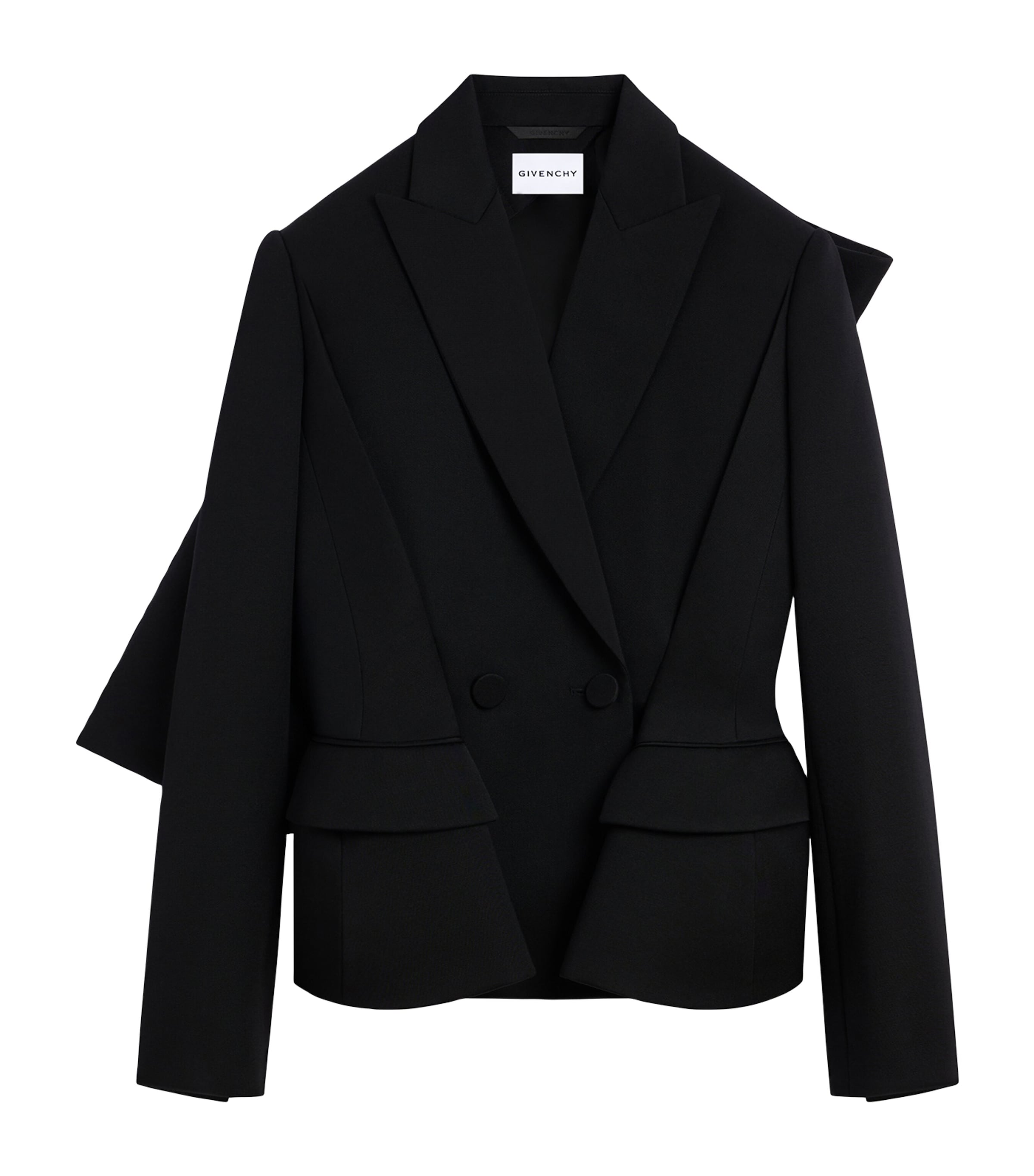 Givenchy Womens Wool Bow Slashed Blazer Image 1