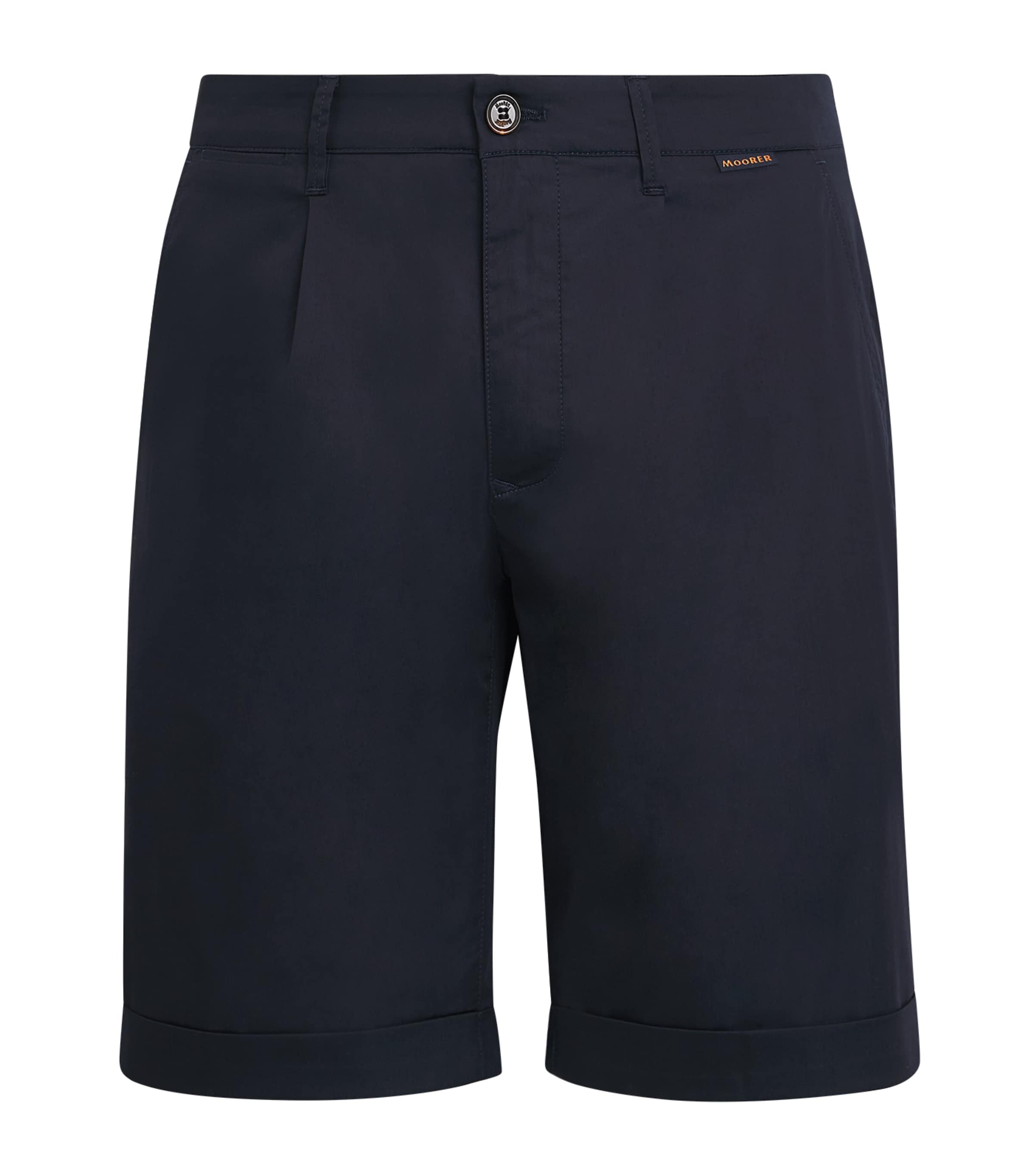 Moorer Cotton-blend Alicudi Shorts In Blue