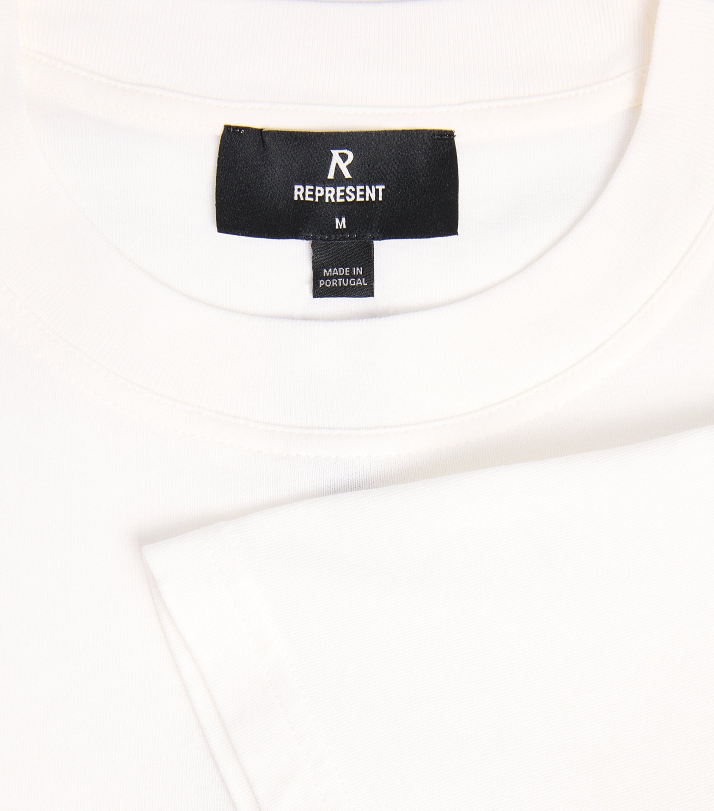 Represent Mens Cotton Micro Owners Club T-Shirt Flat White Image 6