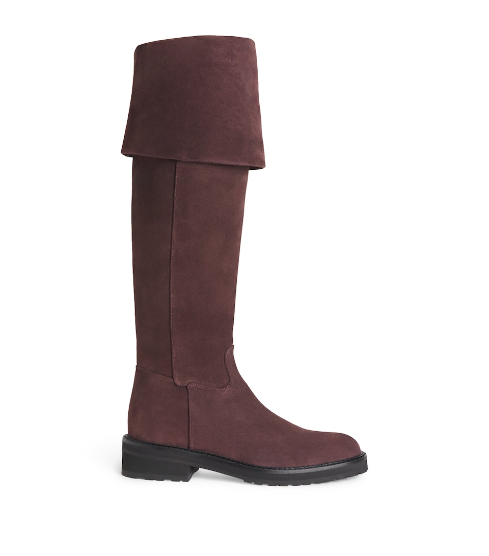 Suede Knee-High Boots