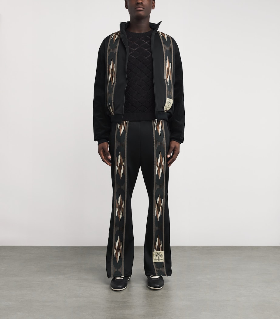 Geometric Track Jacket BLACK Image 2