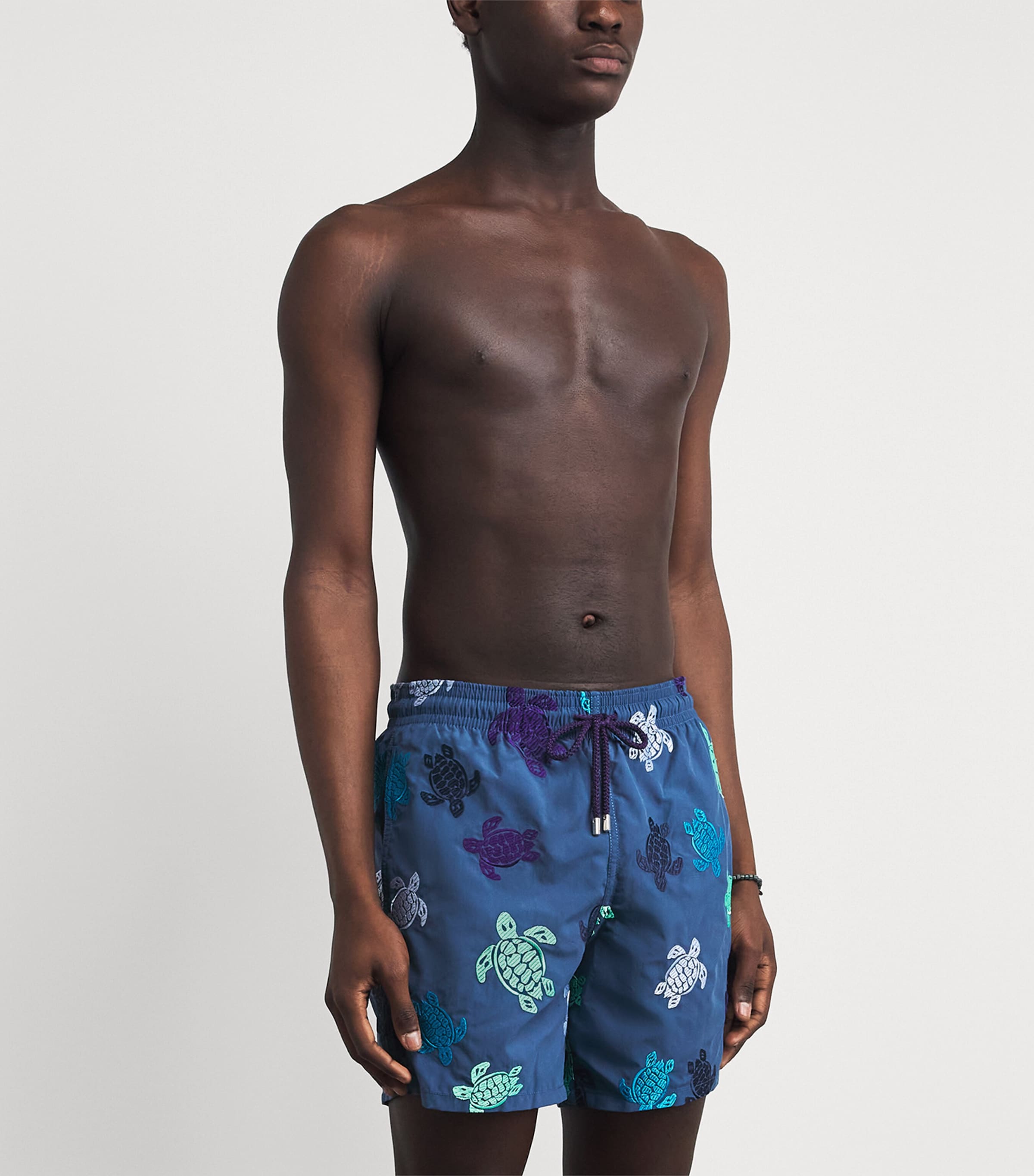 Vilebrequin Mens Embroidered Turtle Swim Shorts Evening Image 2