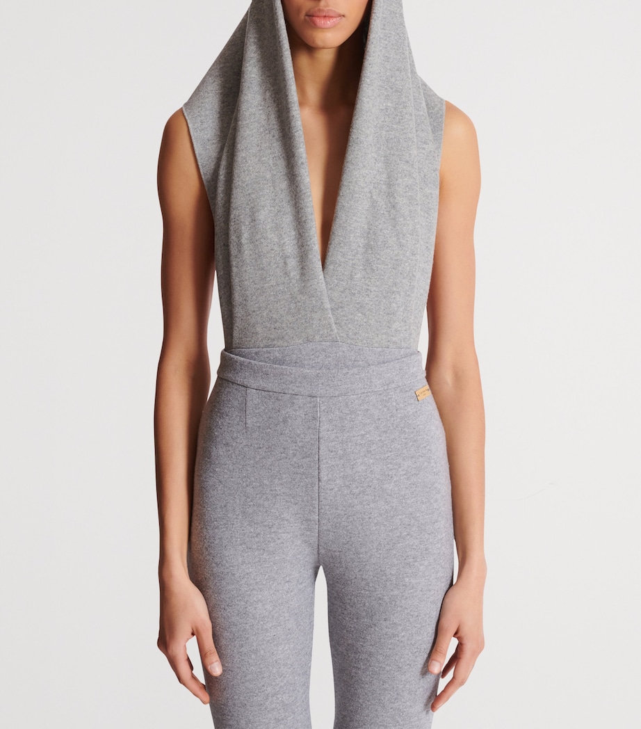 Draped Hooded Bodysuit 9AD GRIS CHIN ECLAIR Image 4