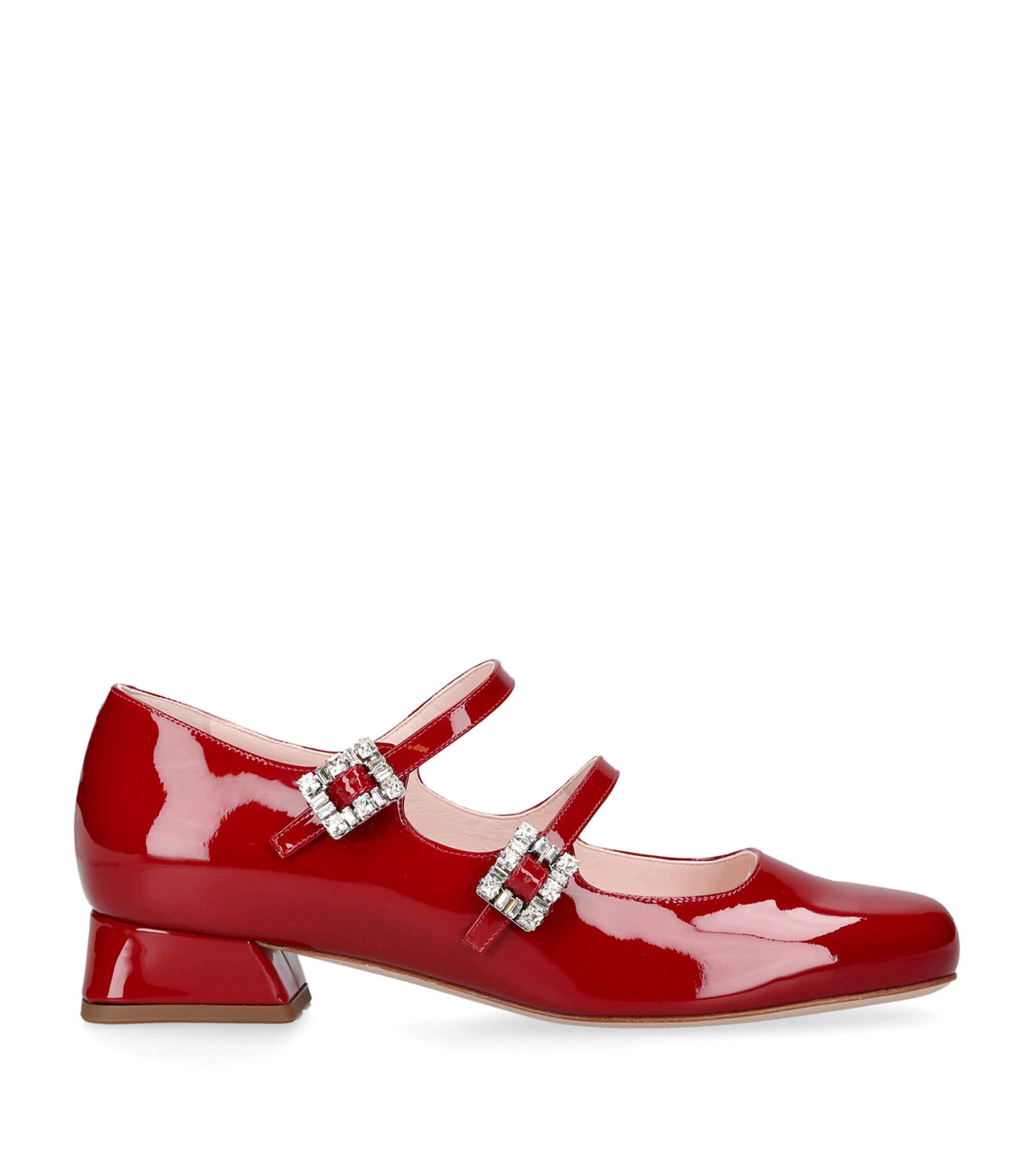 Roger Vivier Patent Leather Tres Viv Mary Janes 25 Red Image 1