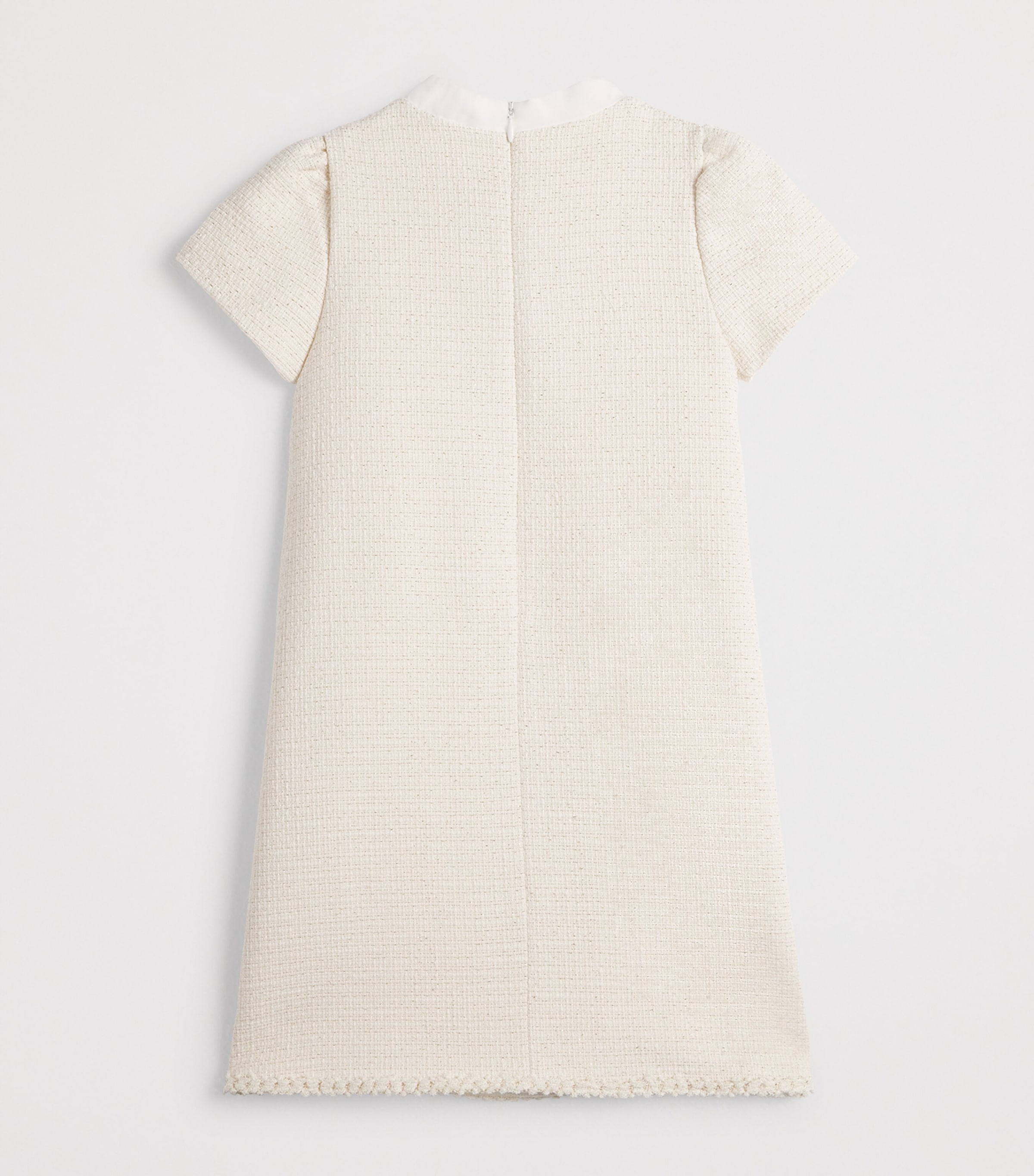 Patachou Cotton-Blend Tweed Dress (3-14 Years) Gold Tweed Image 2