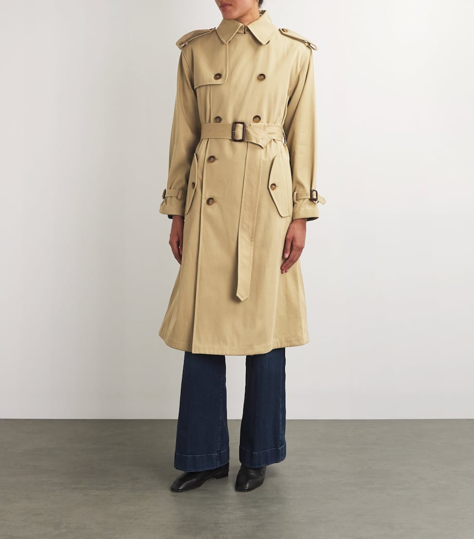 Polo Ralph Lauren Womens Double-Breasted Trench Coat Surrey Tan Image 3