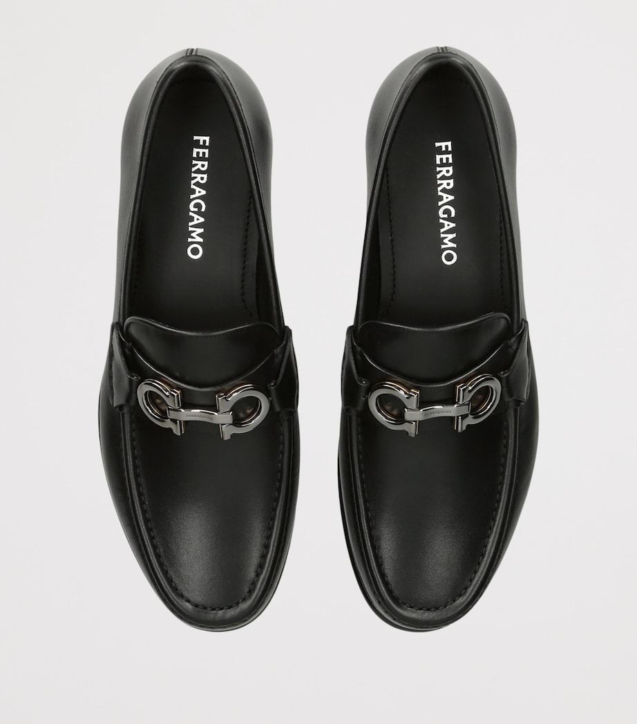 Salvatore Ferragamo Leather Avril Loafers Black Image 3