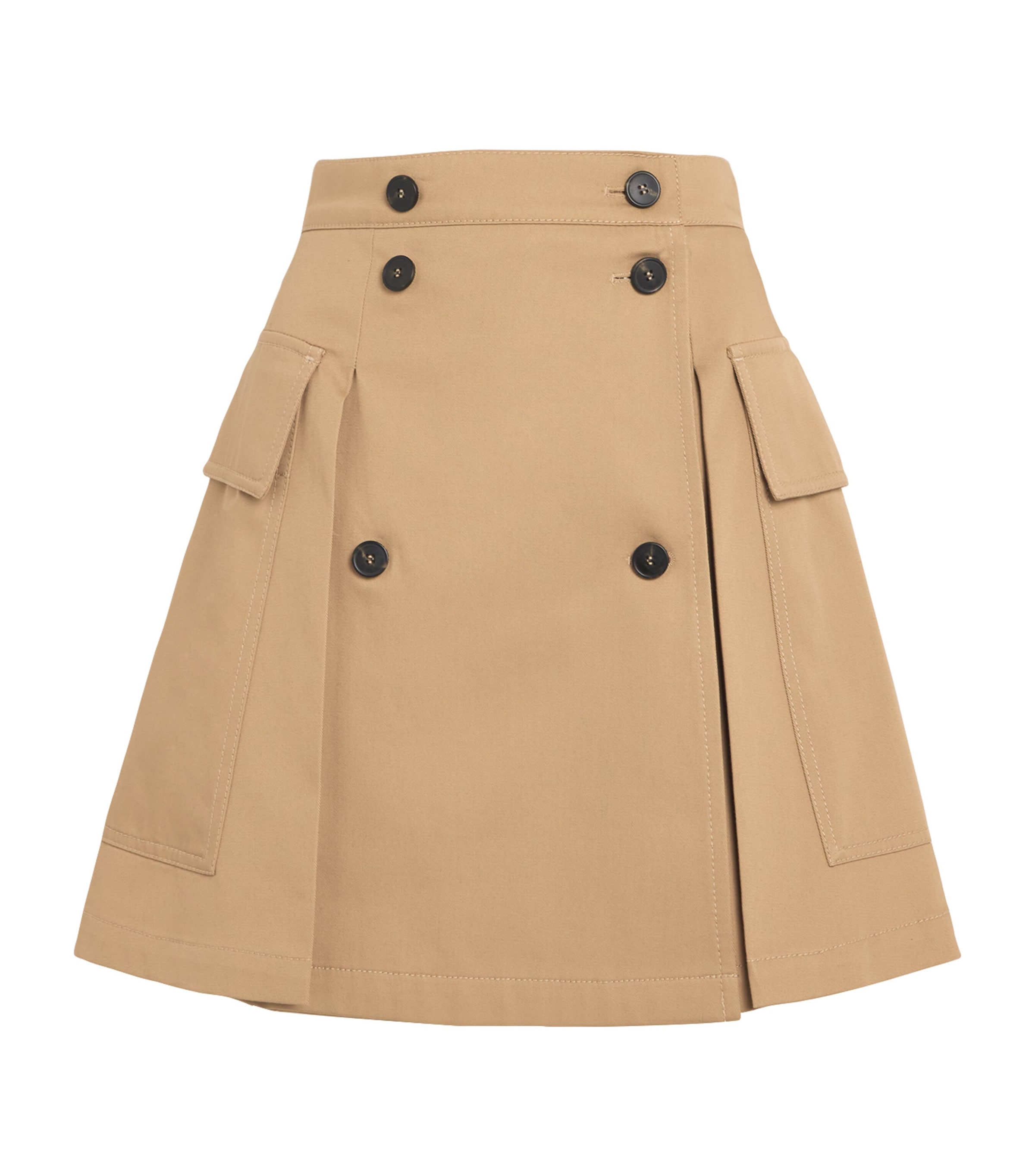 Cotton Mini Skirt BEIGE Image 1