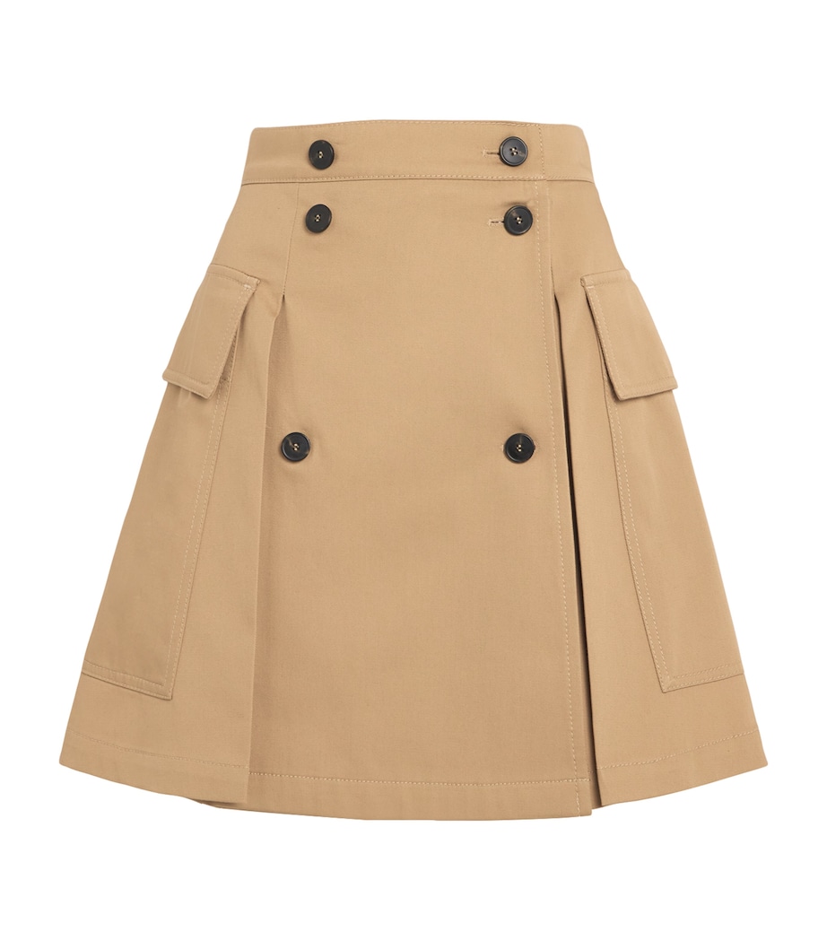 Cotton Mini Skirt BEIGE Image 1