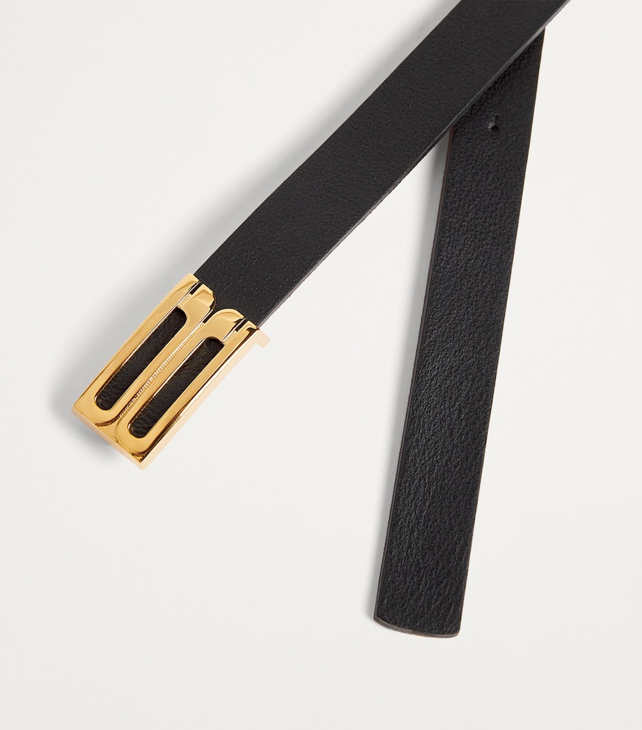 Leather Frame Belt BLACK Image 6