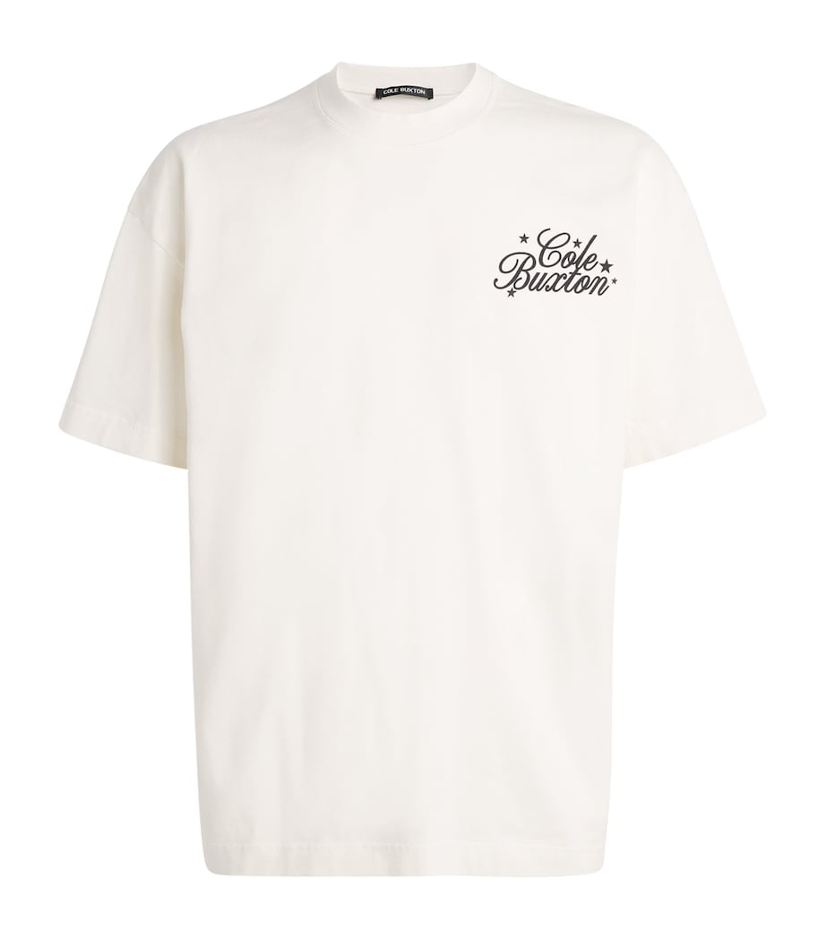 Cotton Stars Serif Print T-Shirt 101 VINTAGE WHITE Image 1