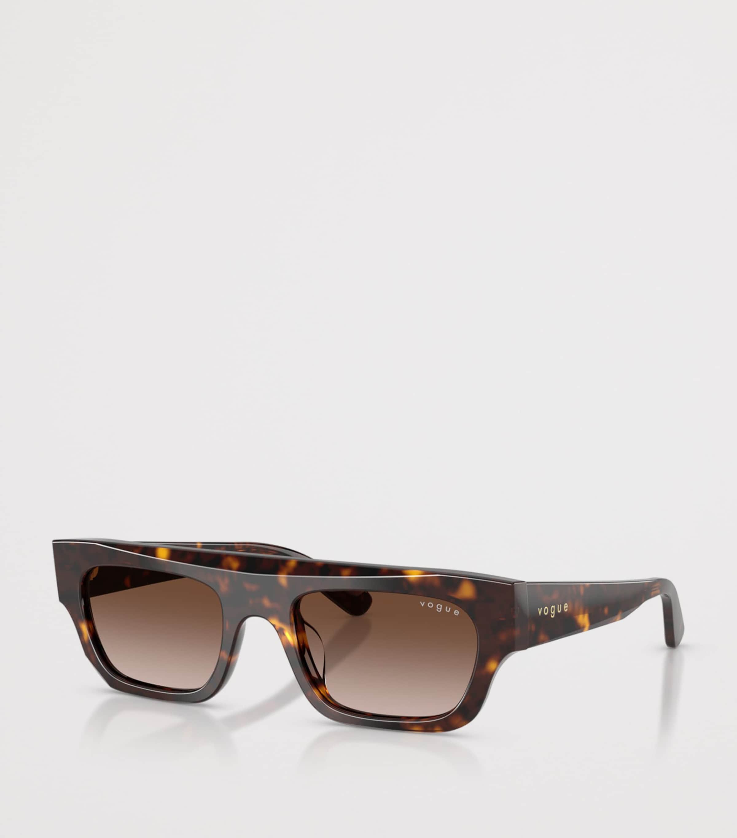 Vogue Rectangular Sunglasses Brown Image 2
