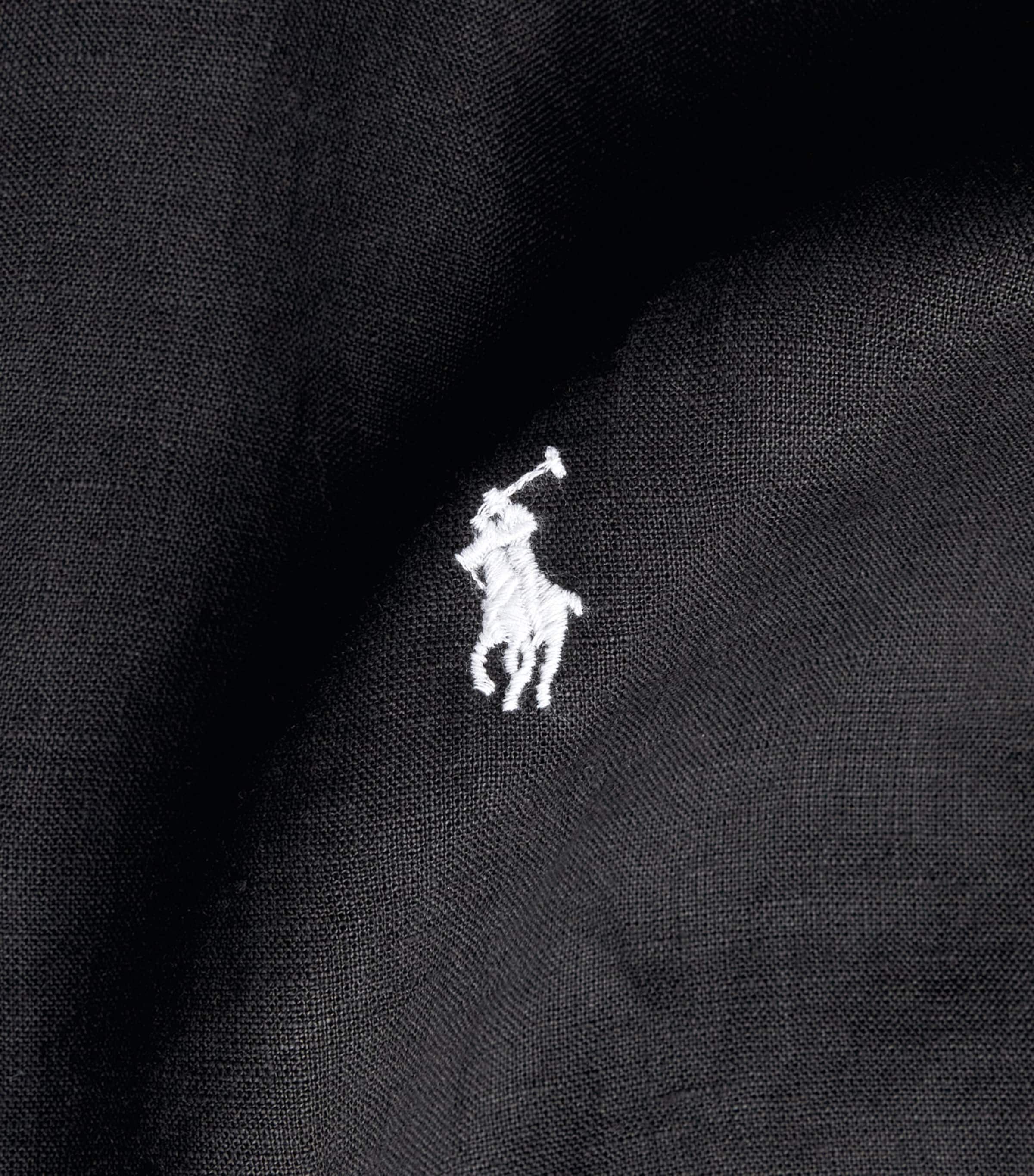 Polo Ralph Lauren Mens Linen Custom-Fit Polo Pony Shirt Polo Black Image 6