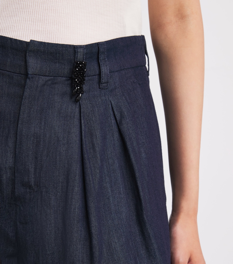 Denim Embellished Trousers MIDNIGHTBLUE Image 6