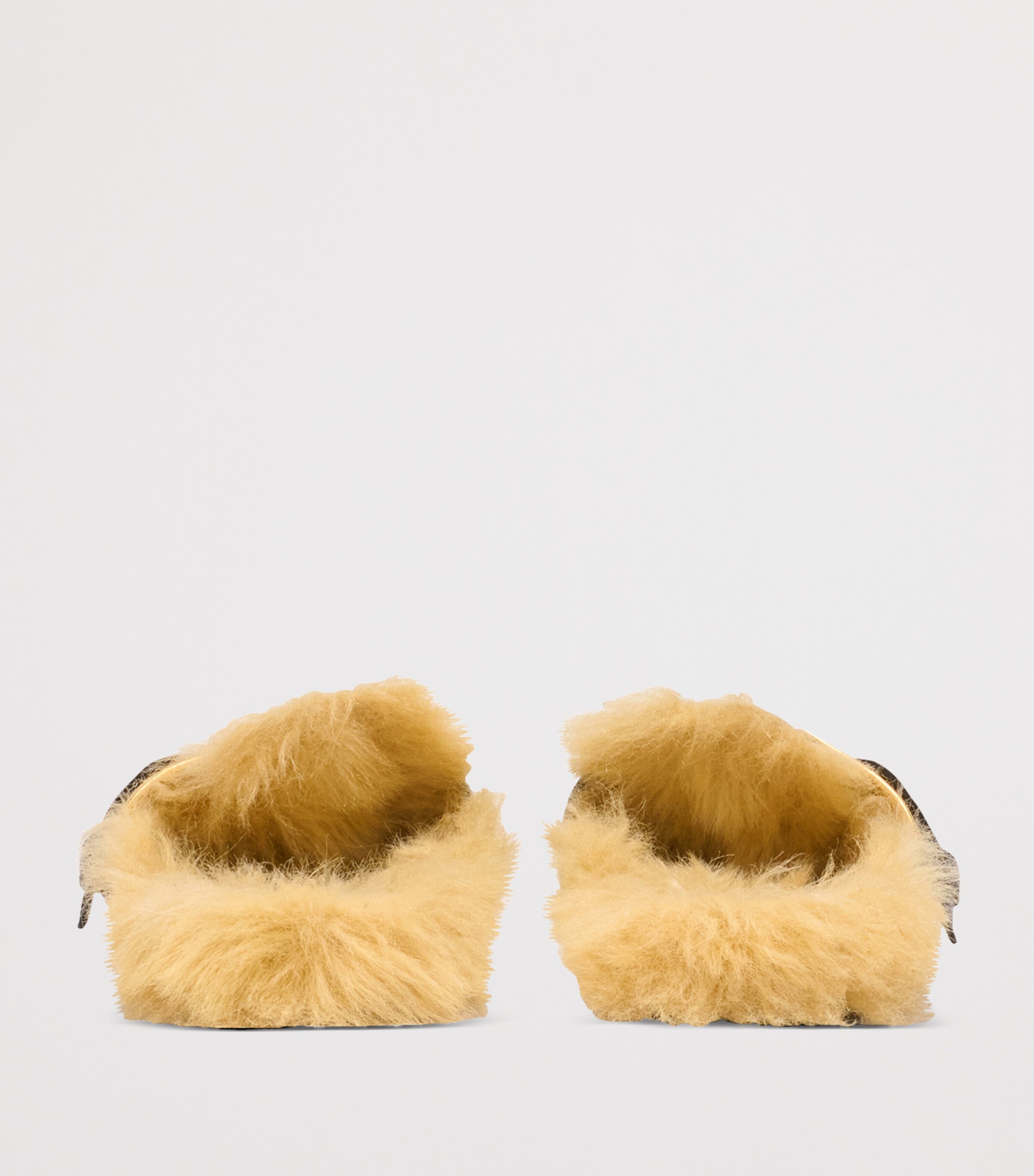 Leather Faux Fur-Lined Mules 0PA NOIR Image 6