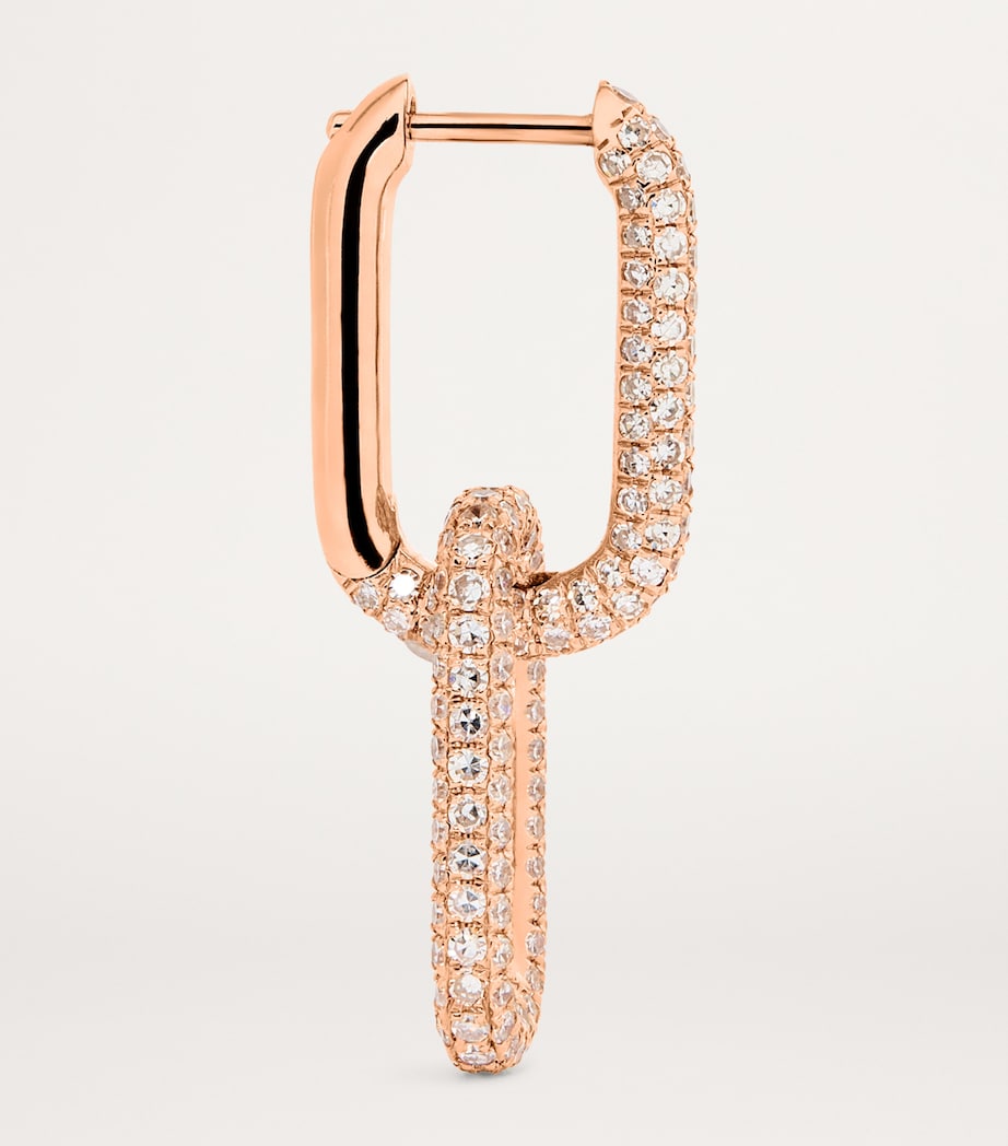 Rose Gold and Diamond Pavé Link Earrings ROSE GOLD Image 4