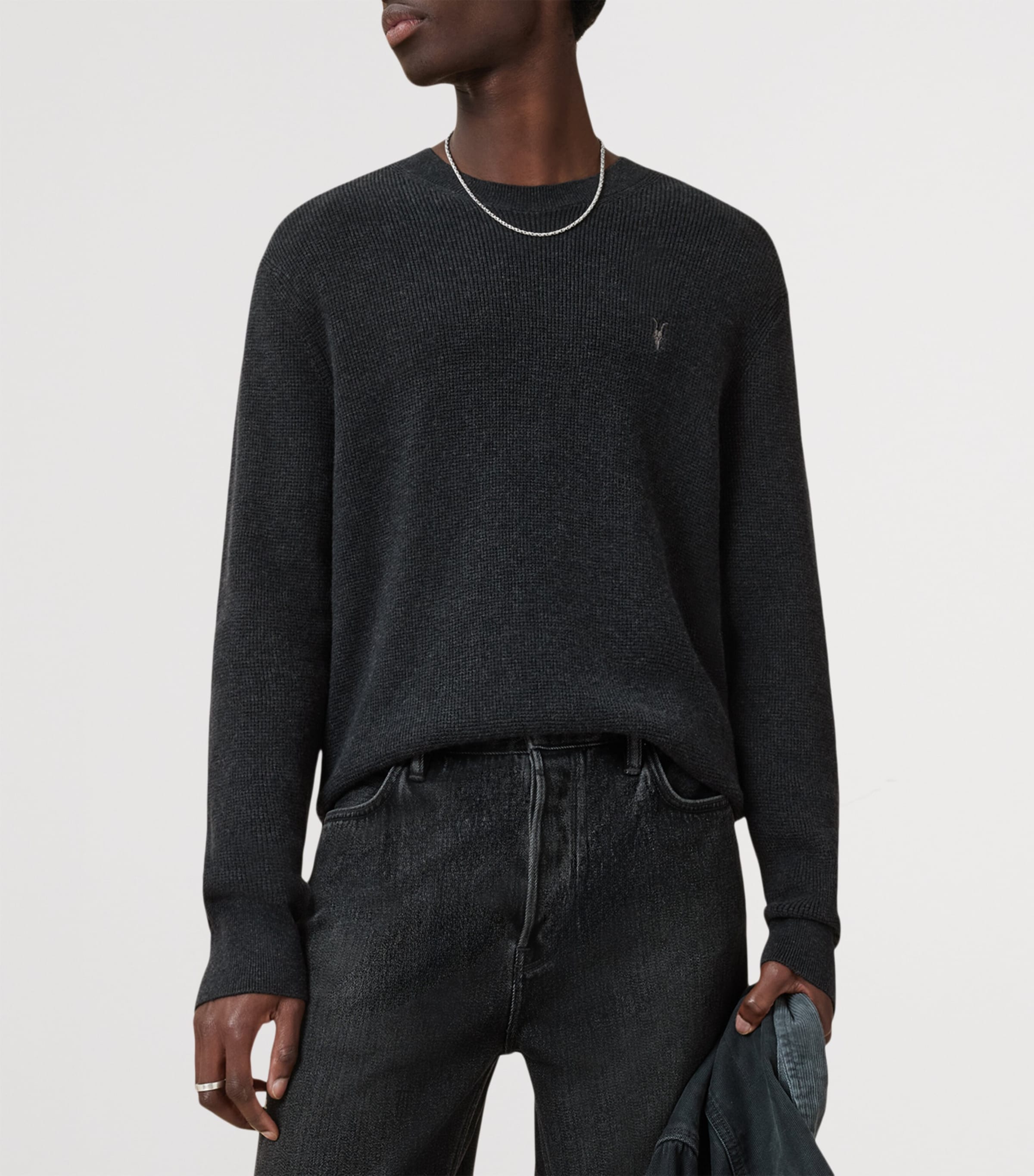 Organic Cotton-Wool Aspen Sweater CINDER BLACK Image 5