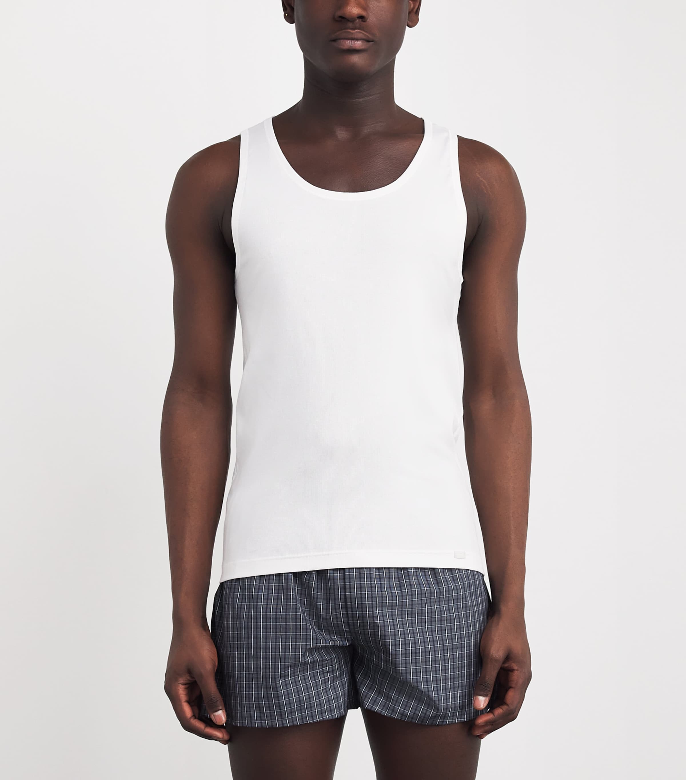 Cotton Essentials Tank Top 0101-WHITE Image 3