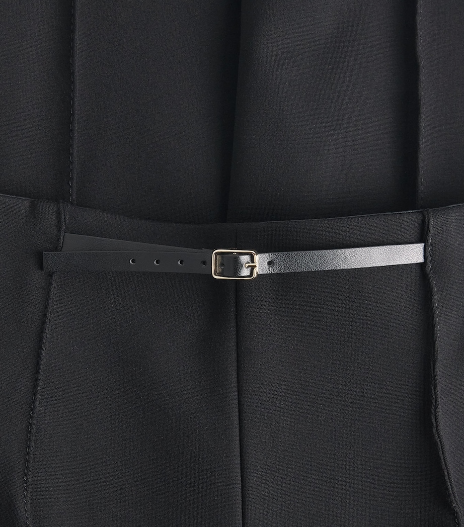 Sandro Paris Womens Belted Tapered Trousers Black Image 6