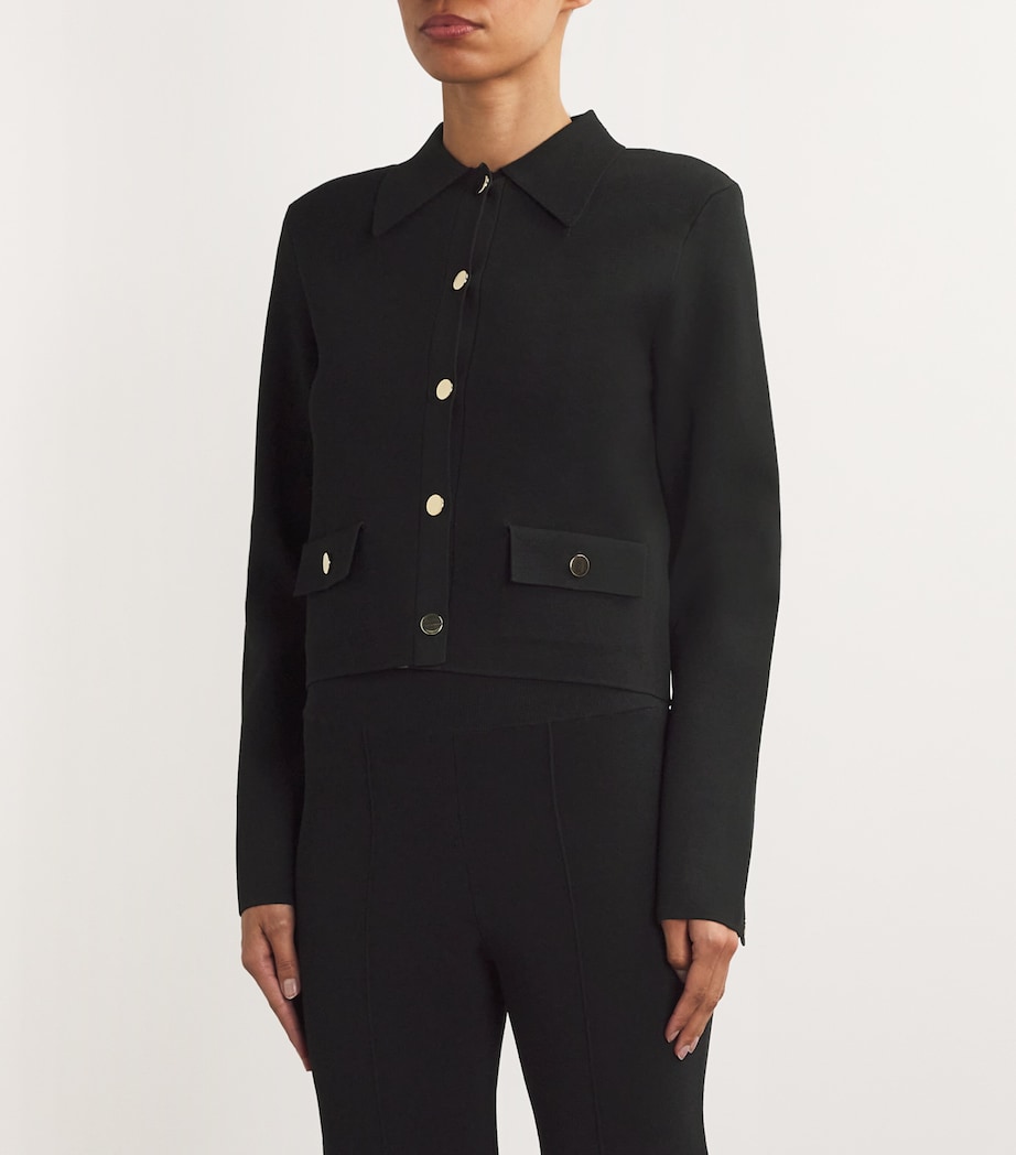 Stretch-Knit Katia Jacket BLACK Image 3
