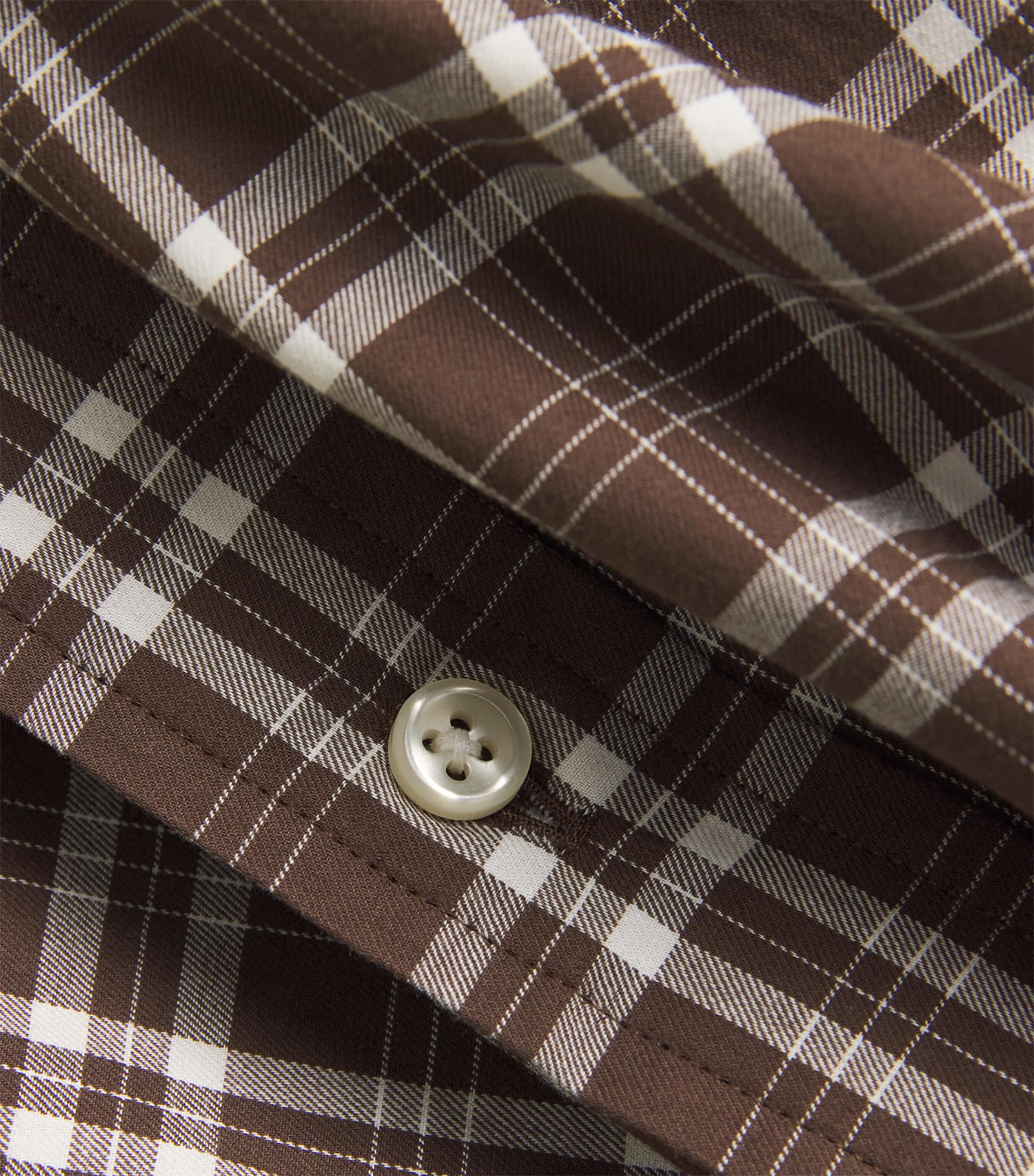 Polo Ralph Lauren Mens Cotton Flannel Check Custom Fit Shirt Natural Image 5