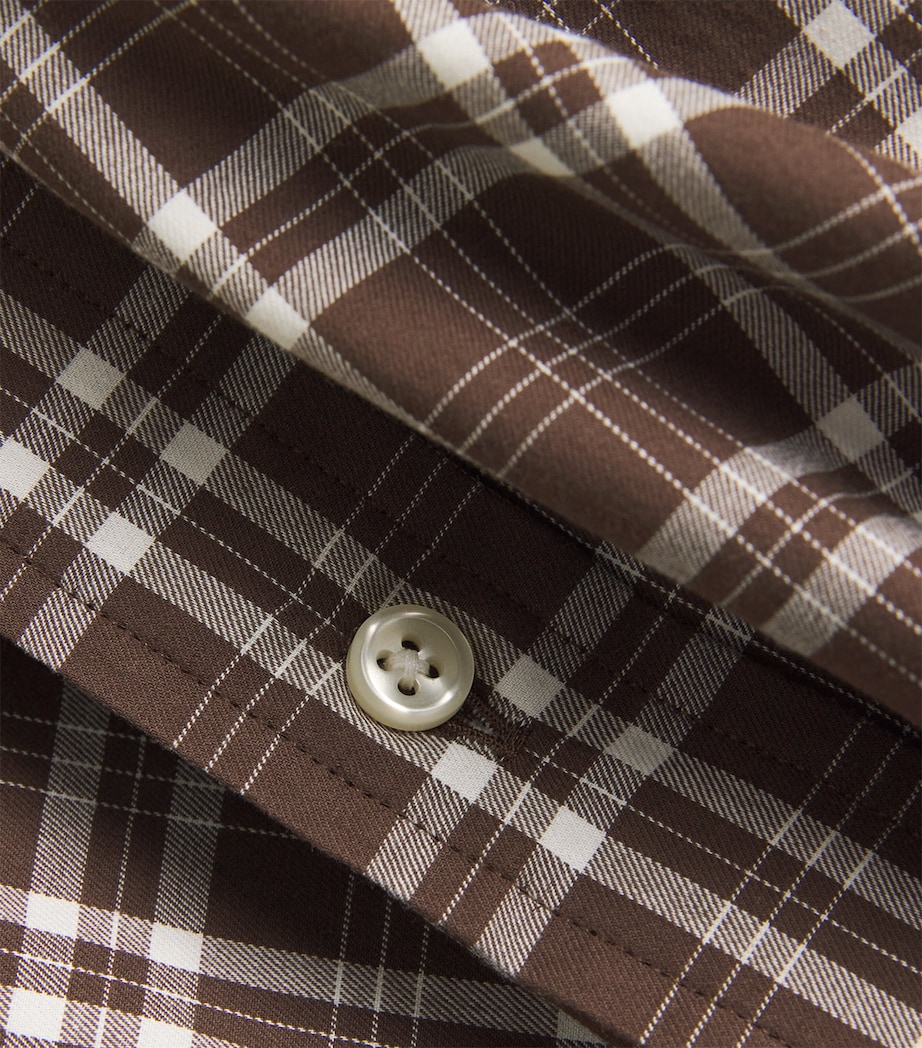 Polo Ralph Lauren Mens Cotton Flannel Check Custom Fit Shirt Natural Image 5