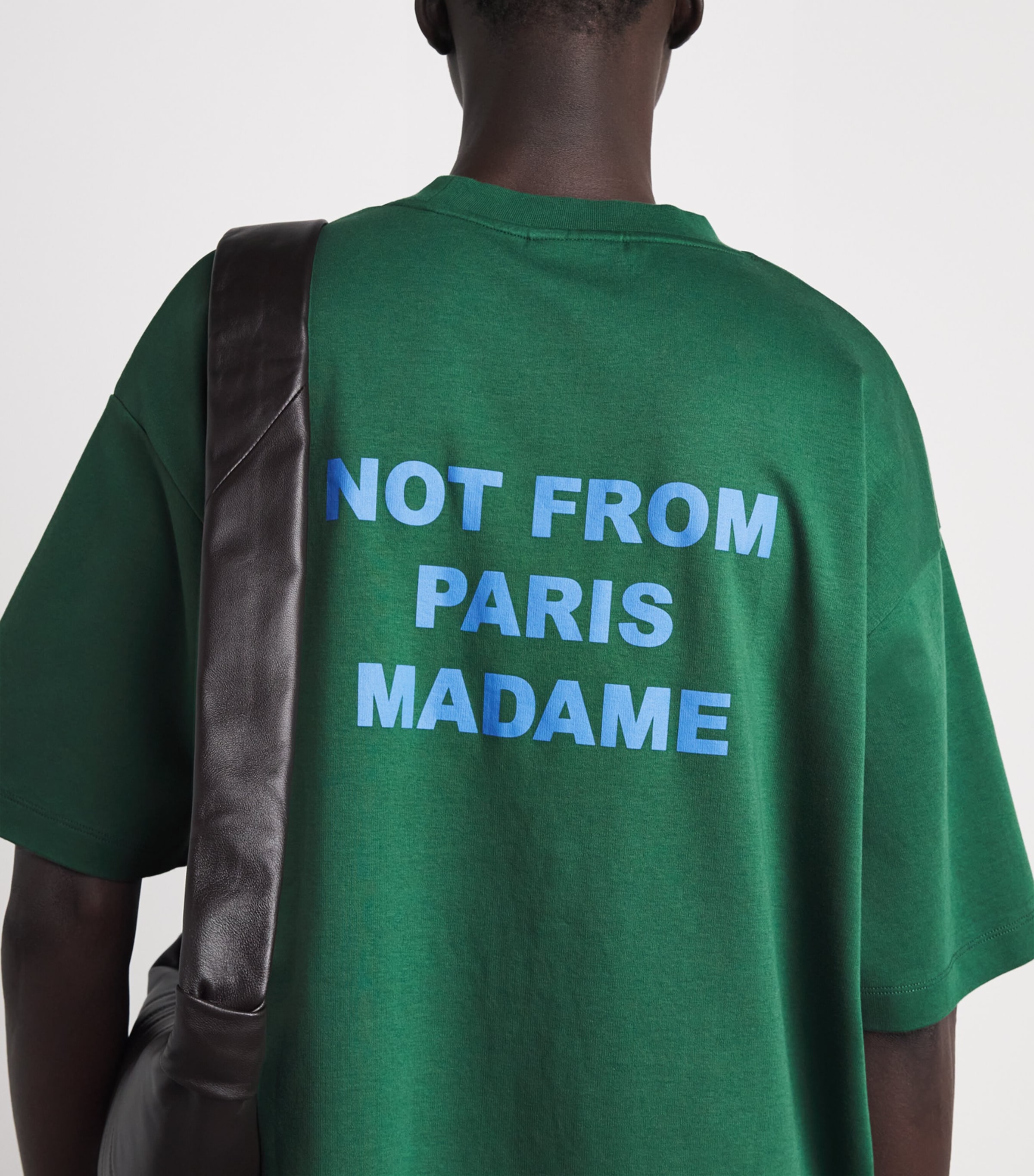 Drôle de Monsieur Mens Cotton Slogan T-Shirt Eden Green Image 3