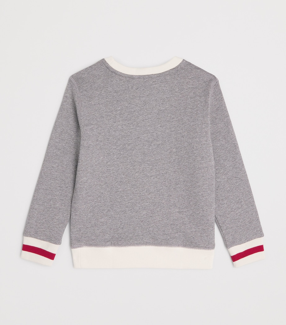 Cotton-Blend Polo Bear Sweatshirt (6-14 Years) GREY Image 2