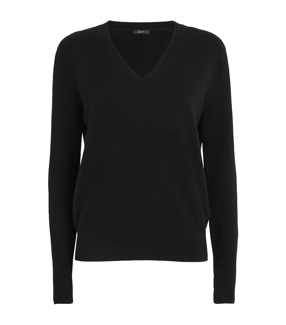Cashmere V-Neck Sweater BLACK Image 1