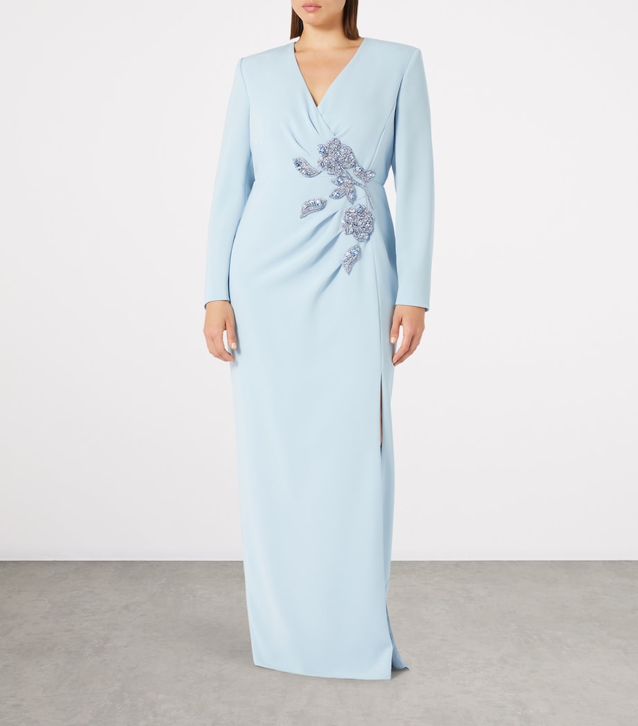 Embellished Wrap Dress SKY BLUE Image 4