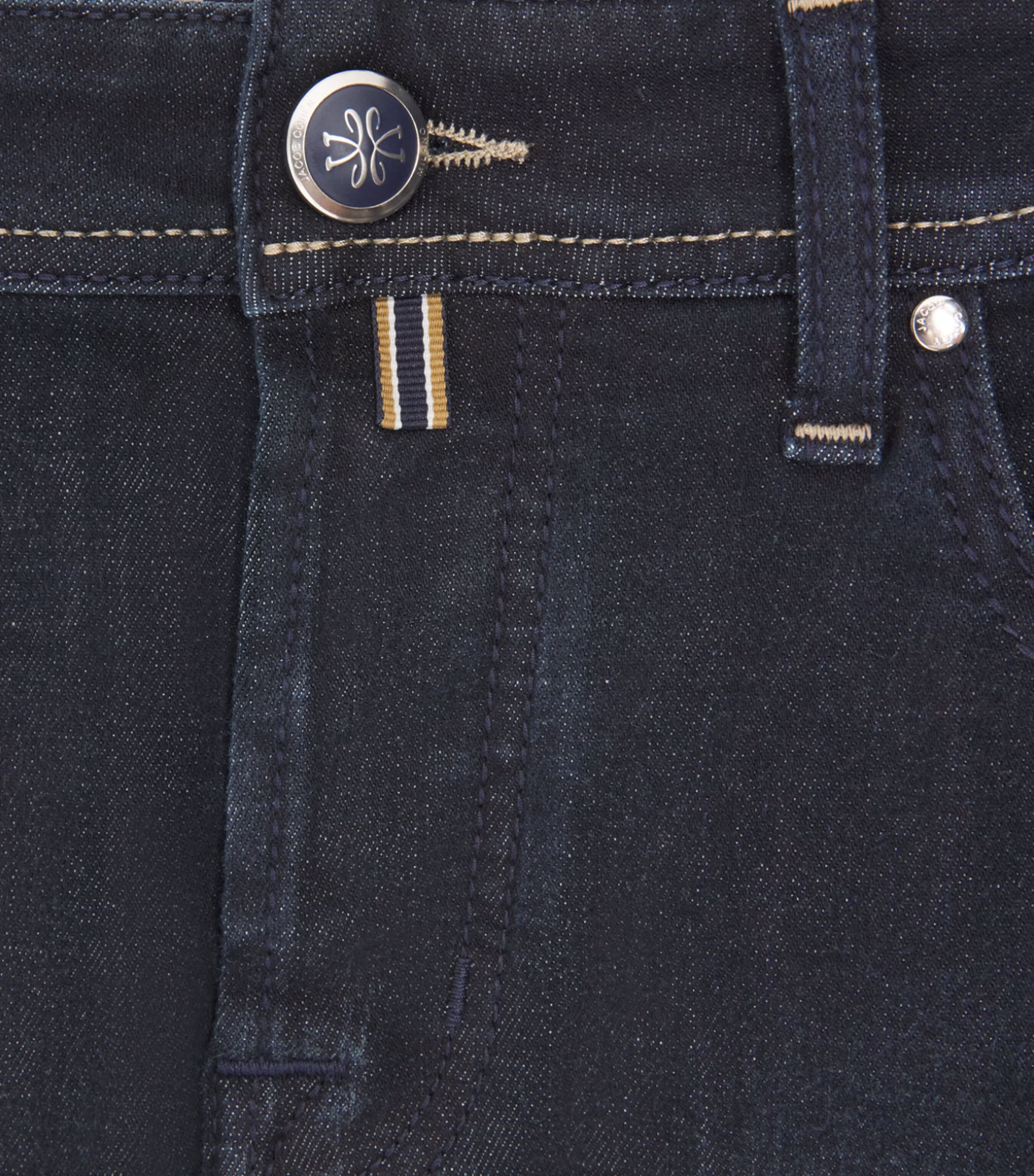 Jacob Cohën Mens Pony Hair-Patch Nick Slim Jeans Dark Blue Image 6