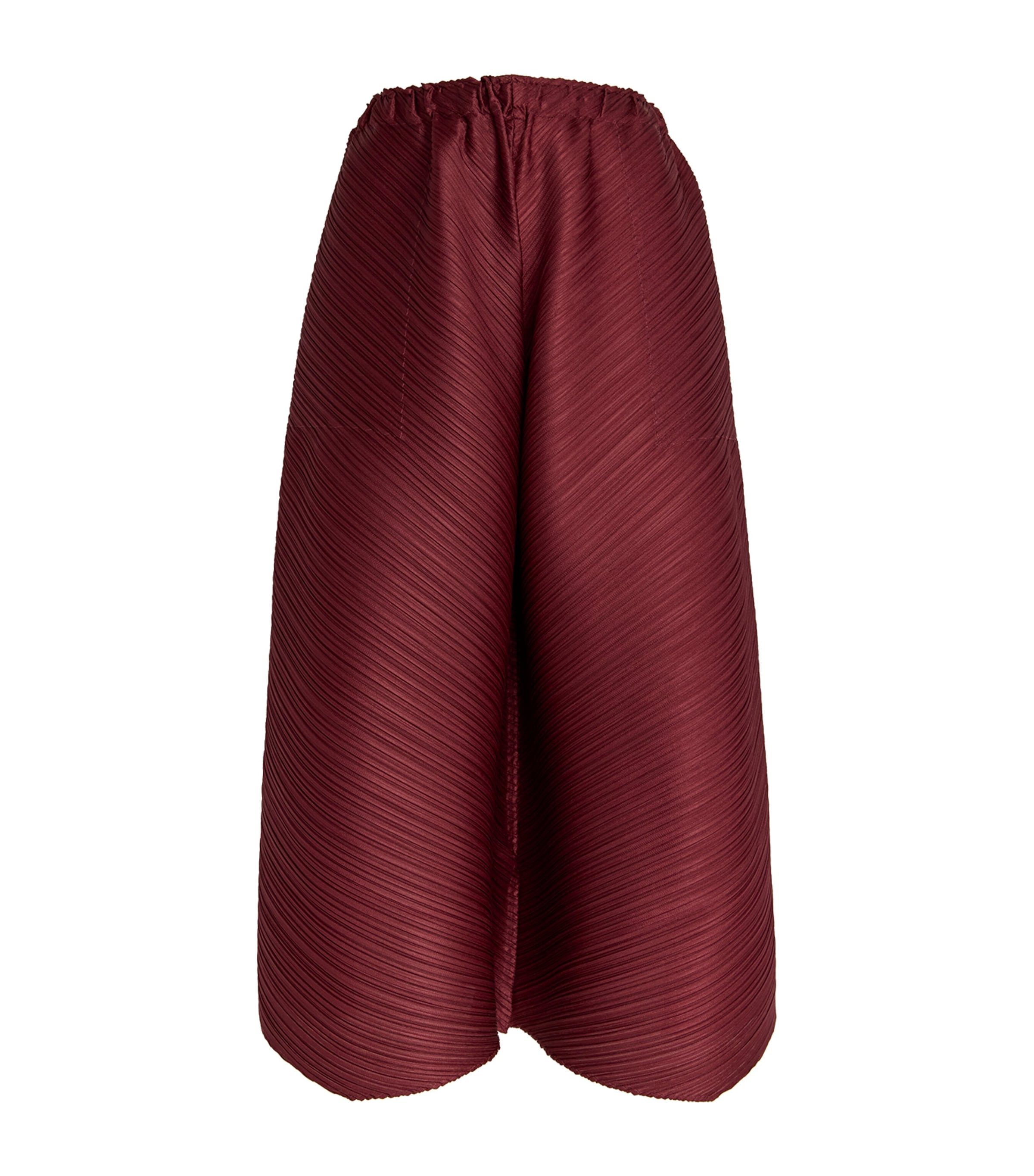 Issey Miyake Cropped Solar Flare Trousers In Purple