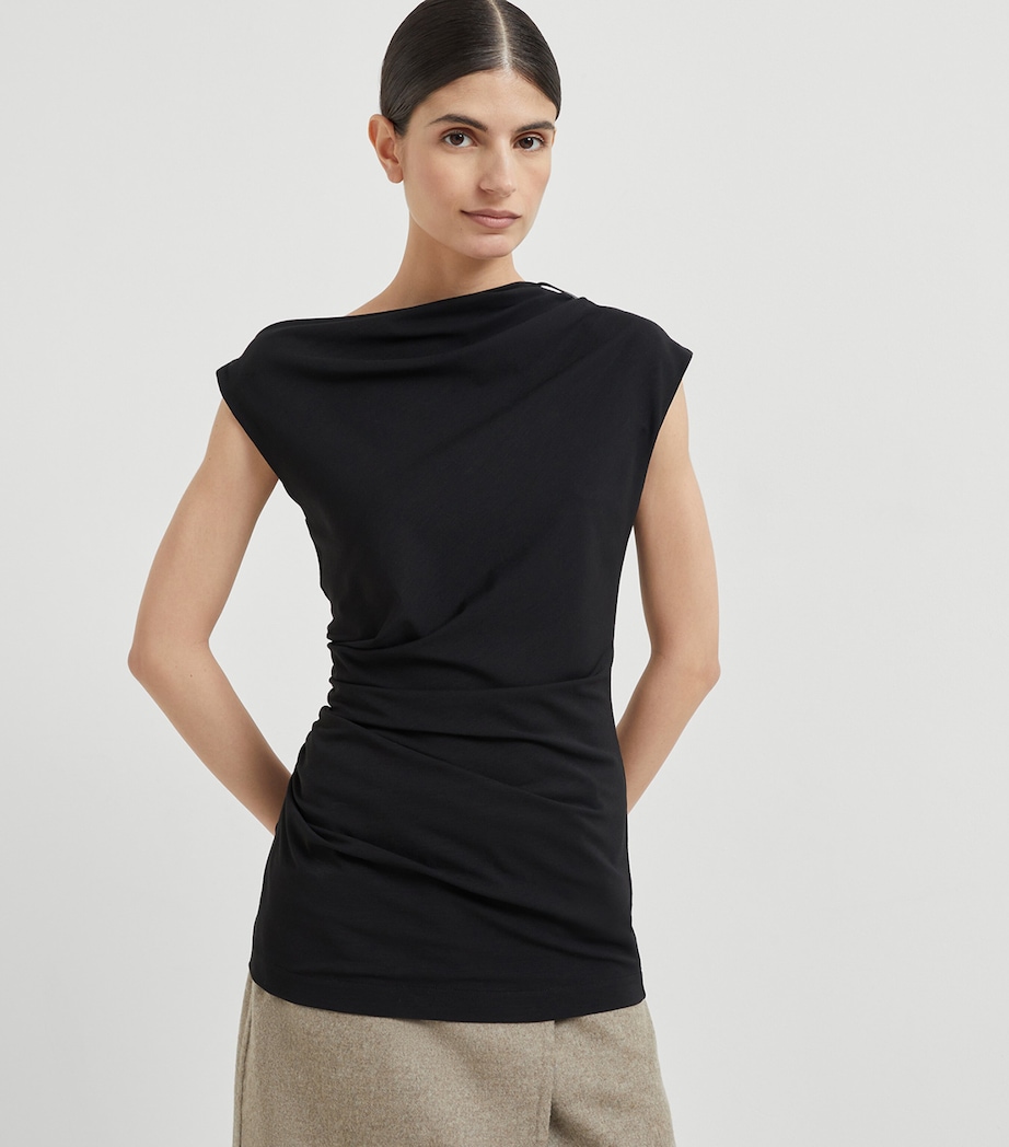 Techo Wool Ruched-Detail Blouse C101 Image 2