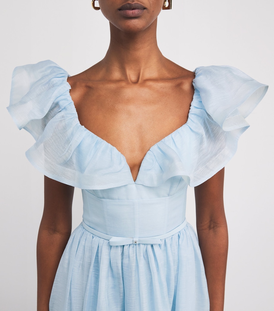 Ruffle-Neck Midi Dress MIT MINT Image 4