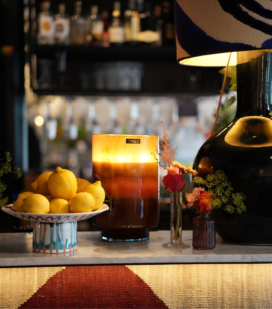 Large Romy Cashmere Candle (485g) TOBACCO BROWN Image 3